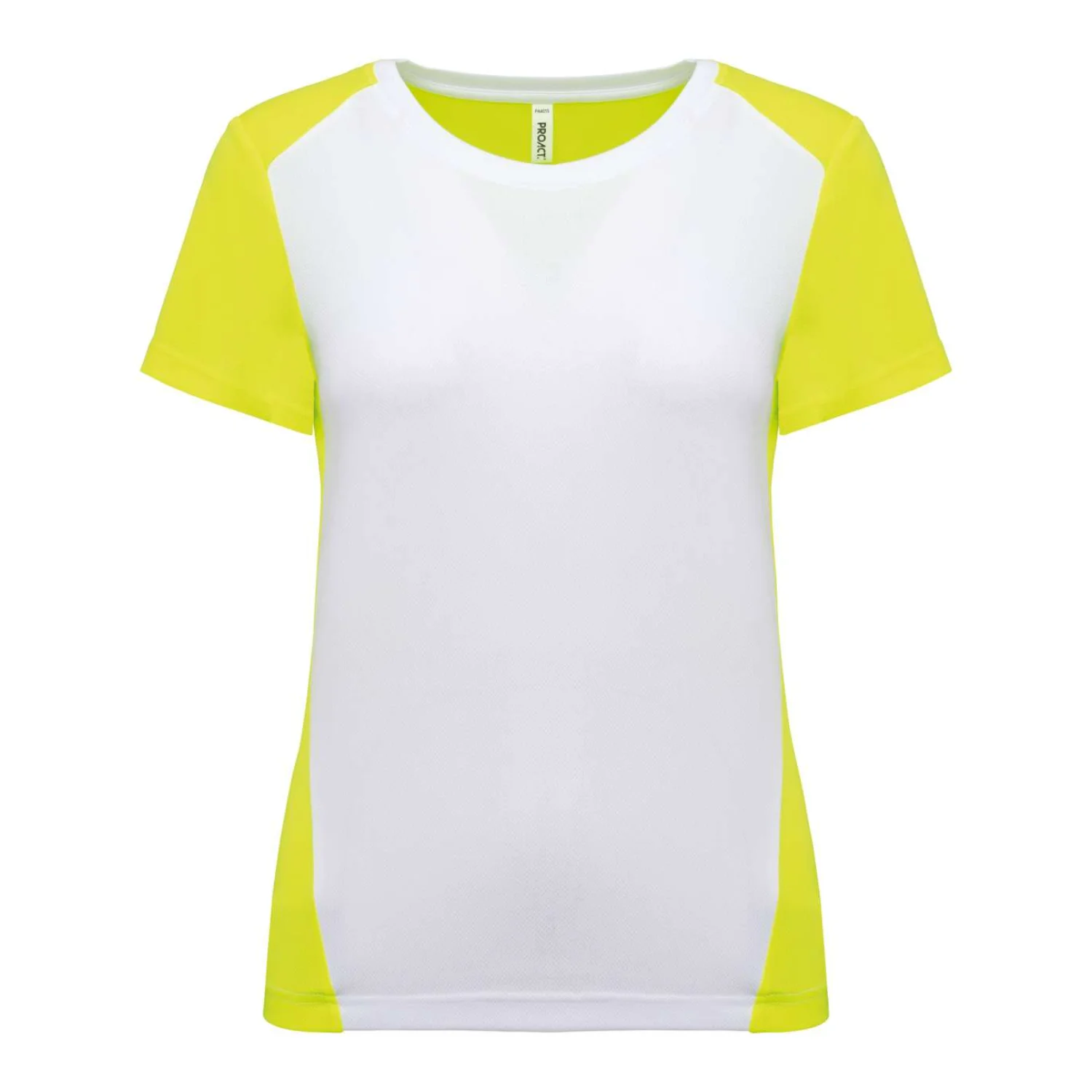 Proact Női környezetbarát két színű sport póló sportruházat White/Fluorescent Yellow
