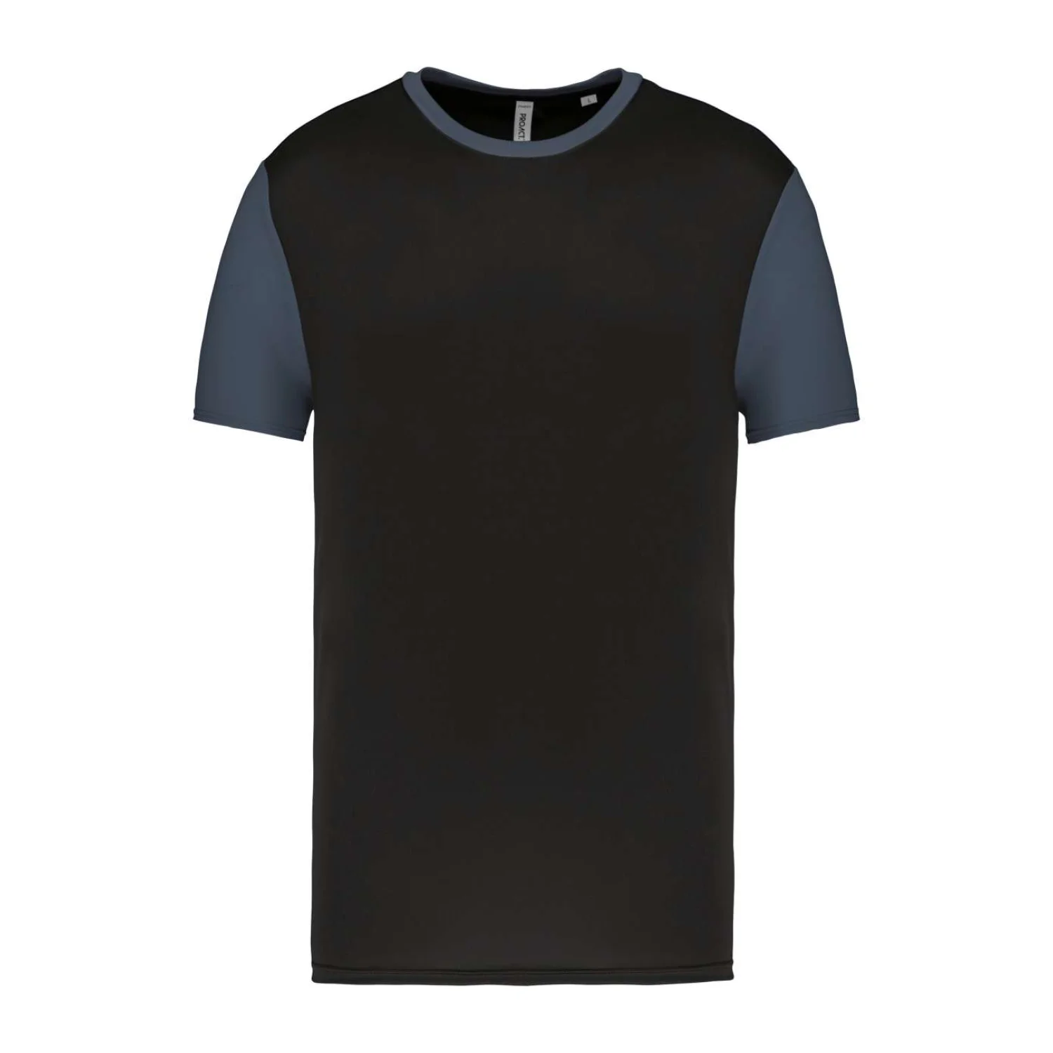 Proact Felnőtt két színű rövid ujjú póló sportruházat Black/Sporty Grey