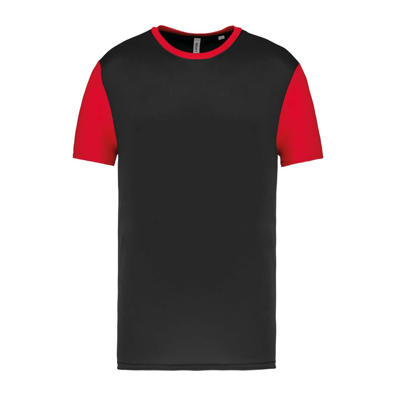 Proact Felnőtt két színű rövid ujjú póló sportruházat Black/Sporty Red