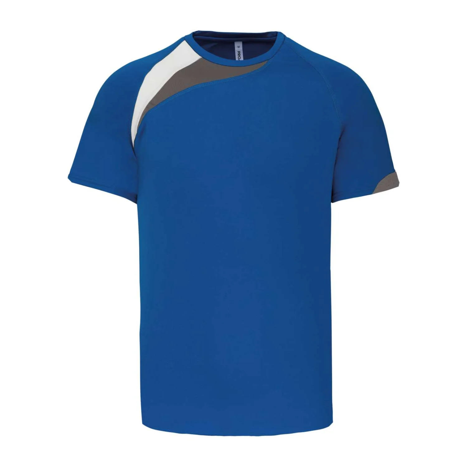 Proact Rövid ujjú rögbi póló sportruházat Sporty Royal Blue/White/Storm Grey