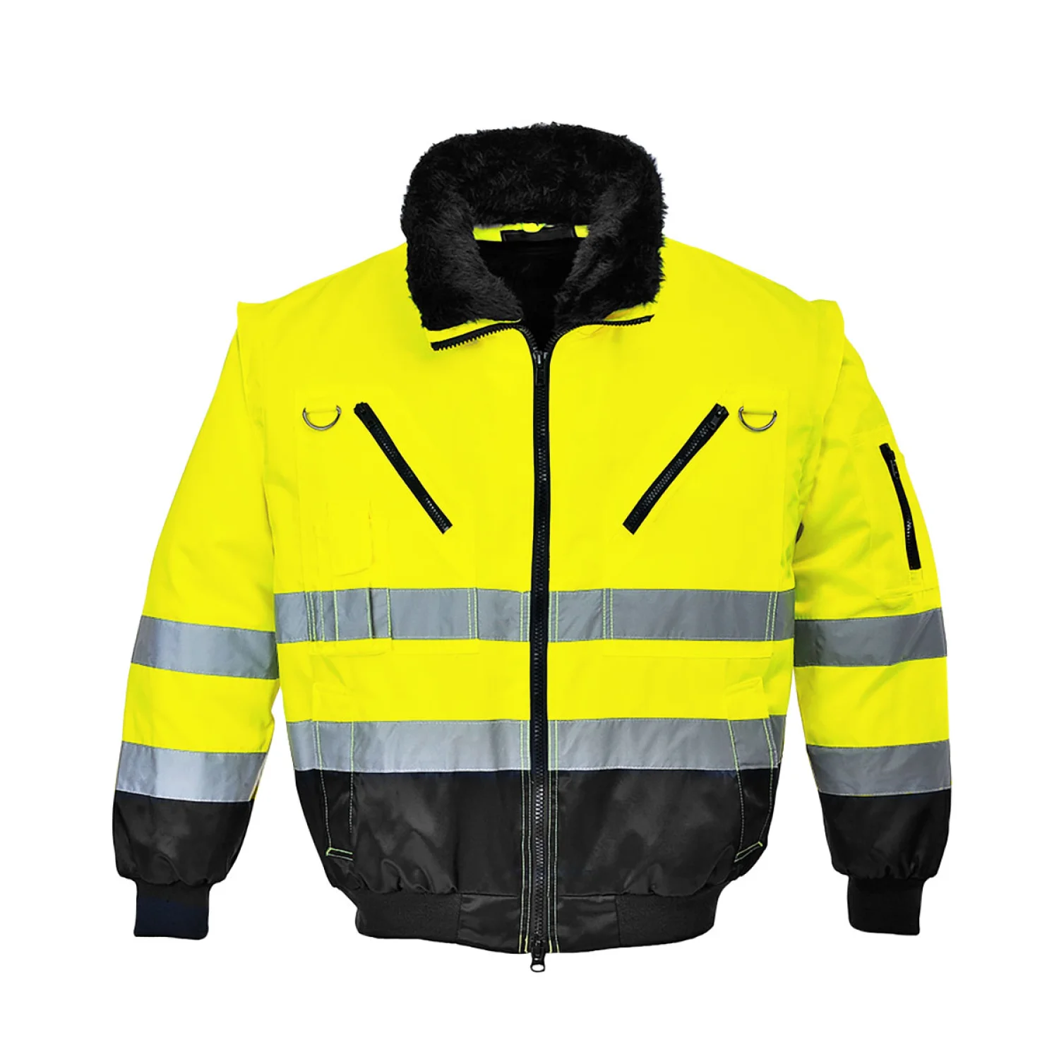 Portwest Hi-Vis 3-in-1 Pilota kabát Sárga/Fekete