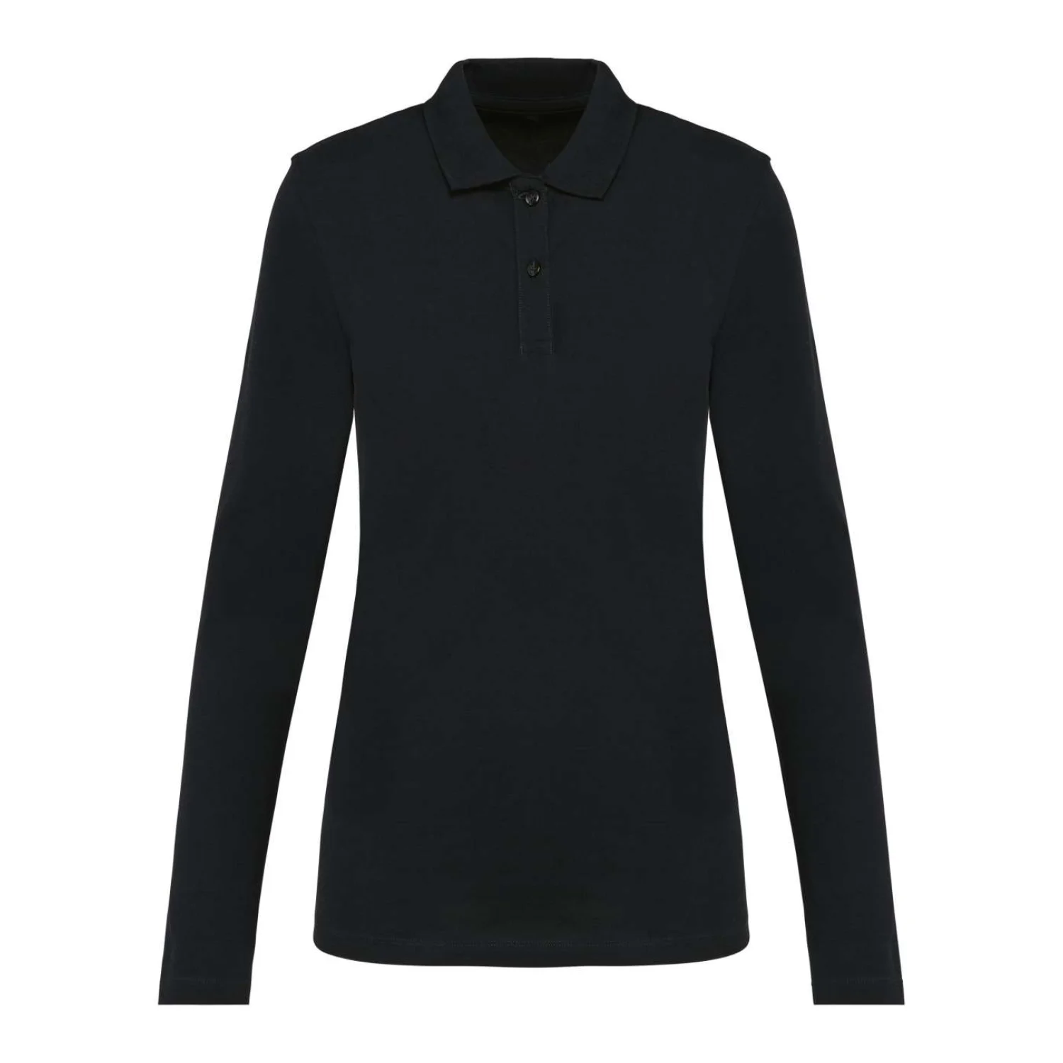Kariban Premium Női hosszú ujjú SUPIMA® galléros póló Black