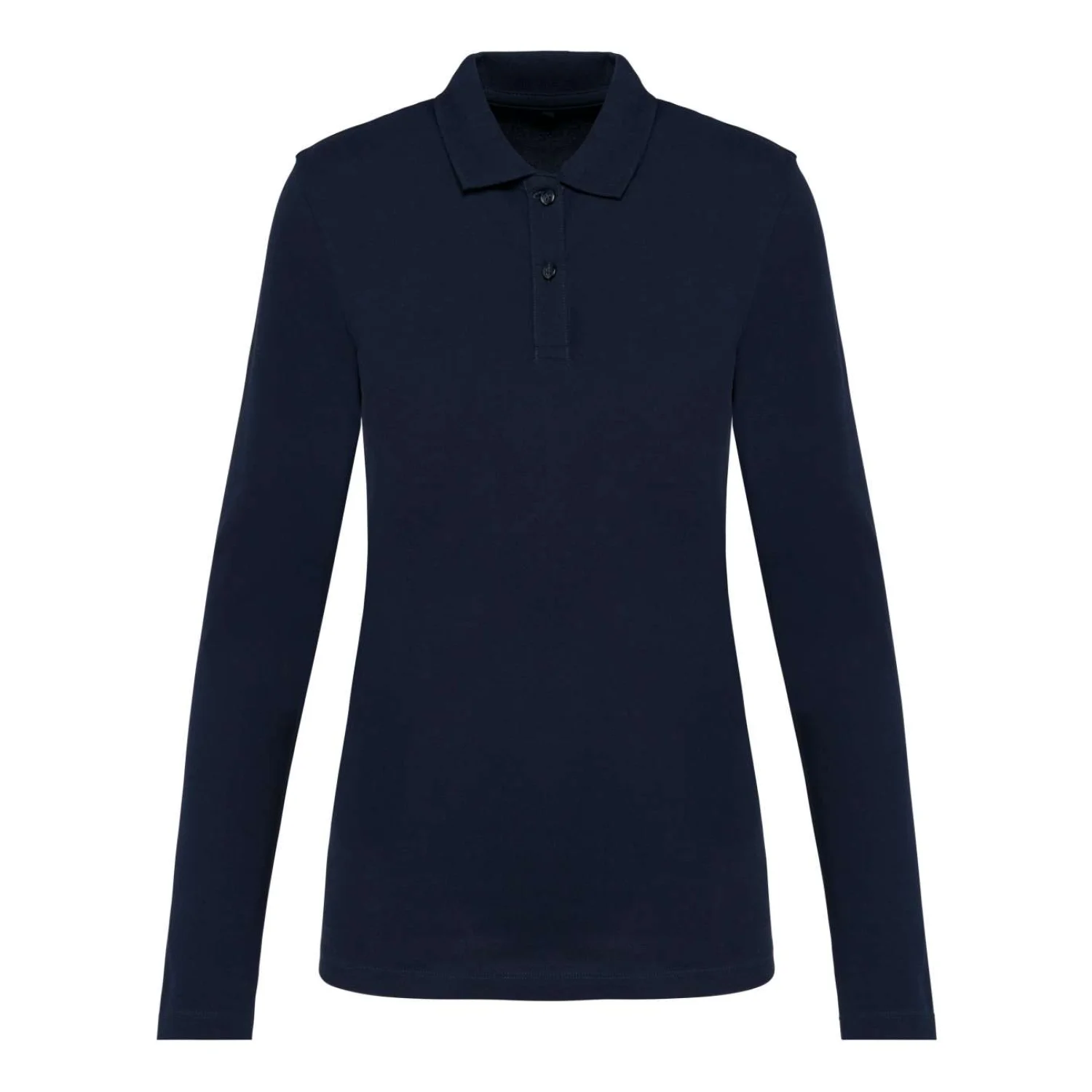 Kariban Premium Női hosszú ujjú SUPIMA® galléros póló Deep Navy