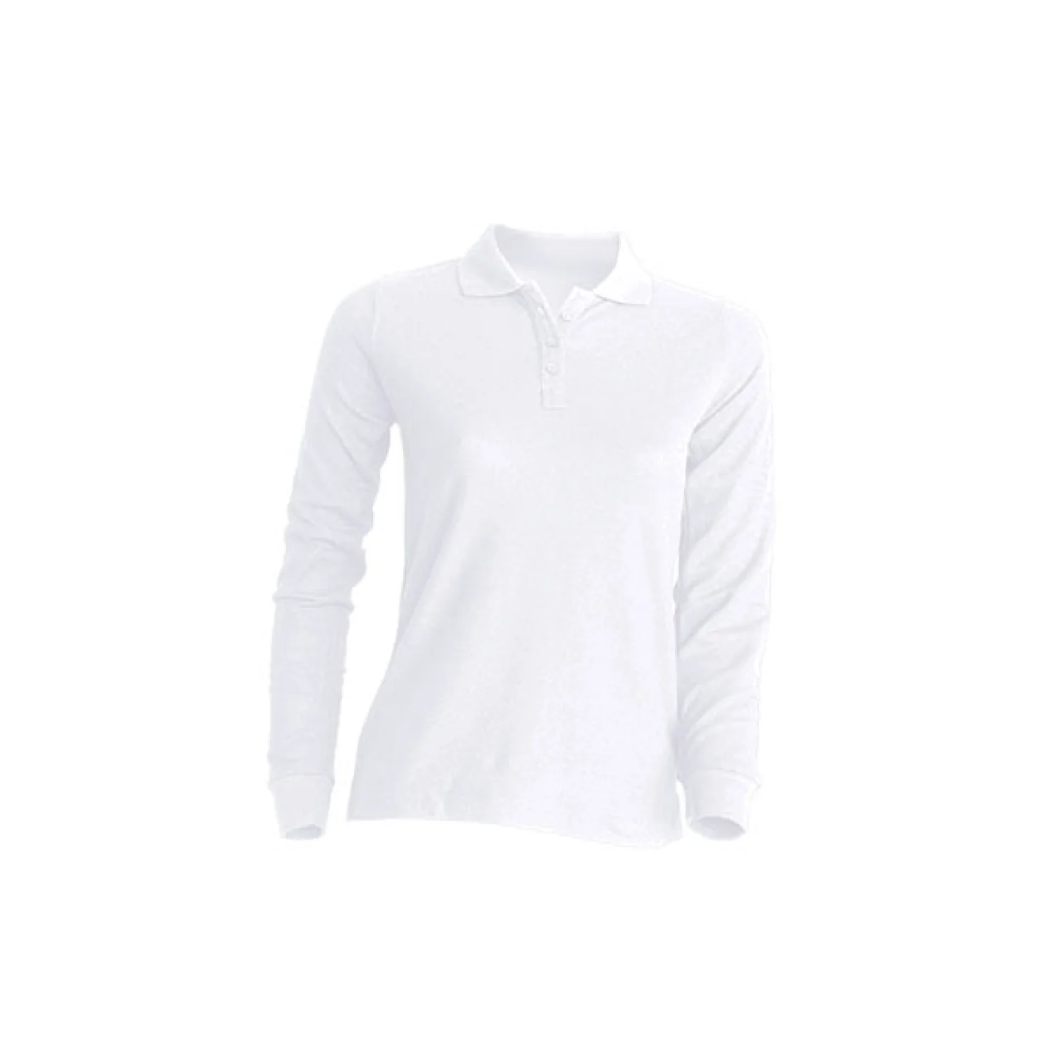 JHK Women's polo long-sleeve, white White