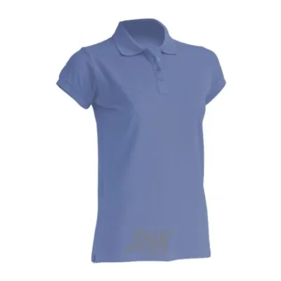 Women's polo short-sleeve T-shirt, fehér