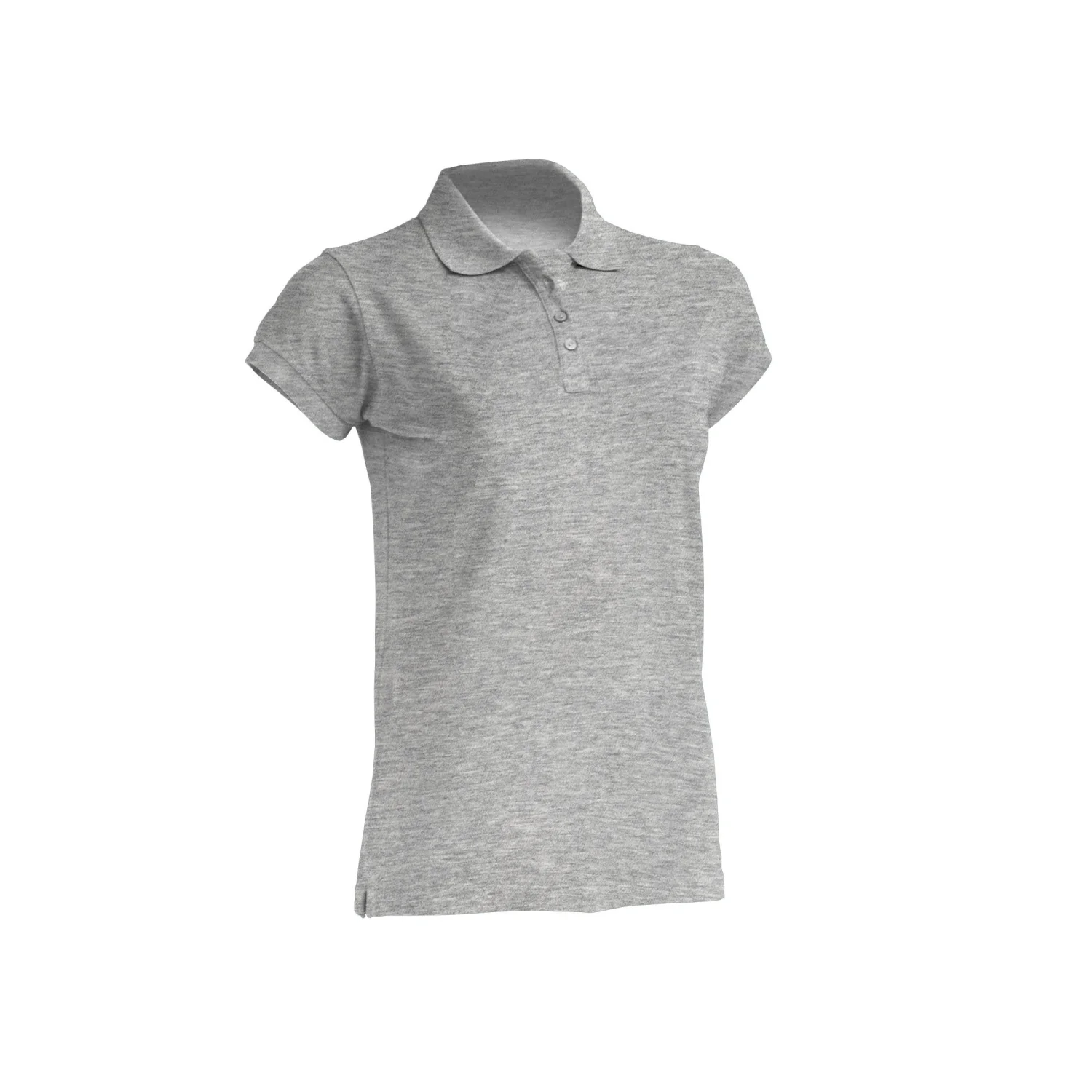 JHK Women's polo short-sleeve, royal blue Grey