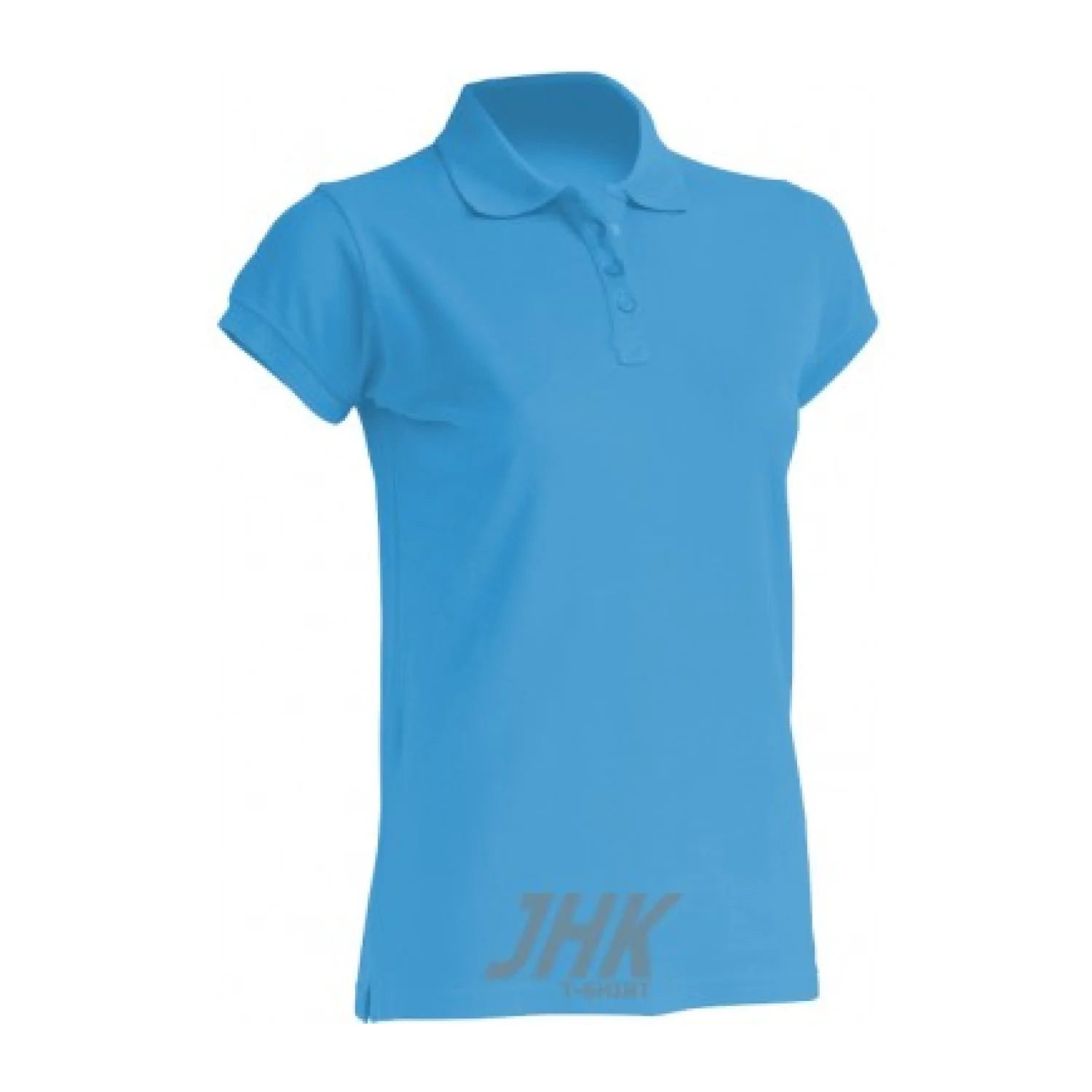 JHK Women's polo short-sleeve, royal blue Light blue