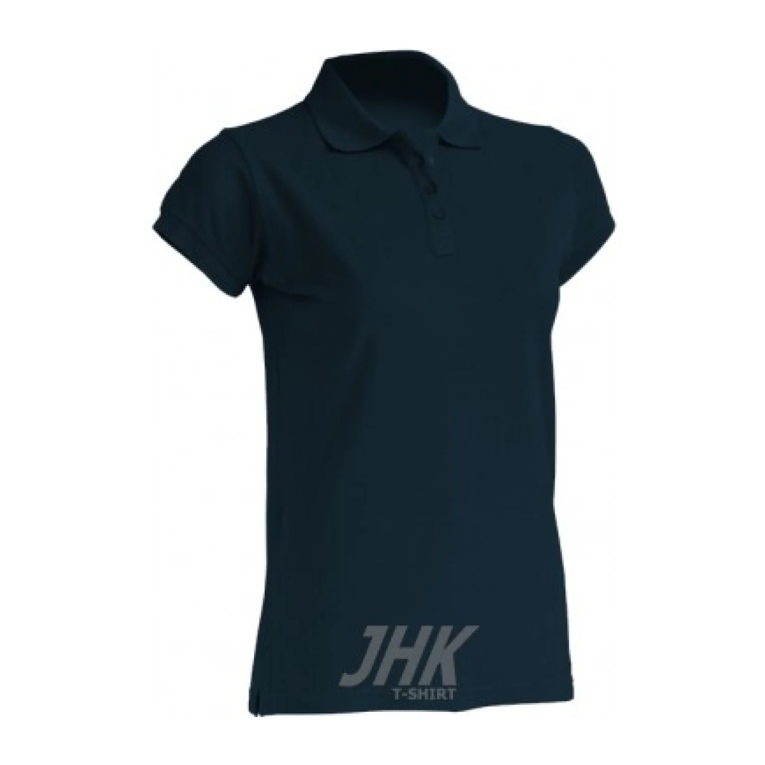 JHK Women's polo short-sleeve, royal blue Navy