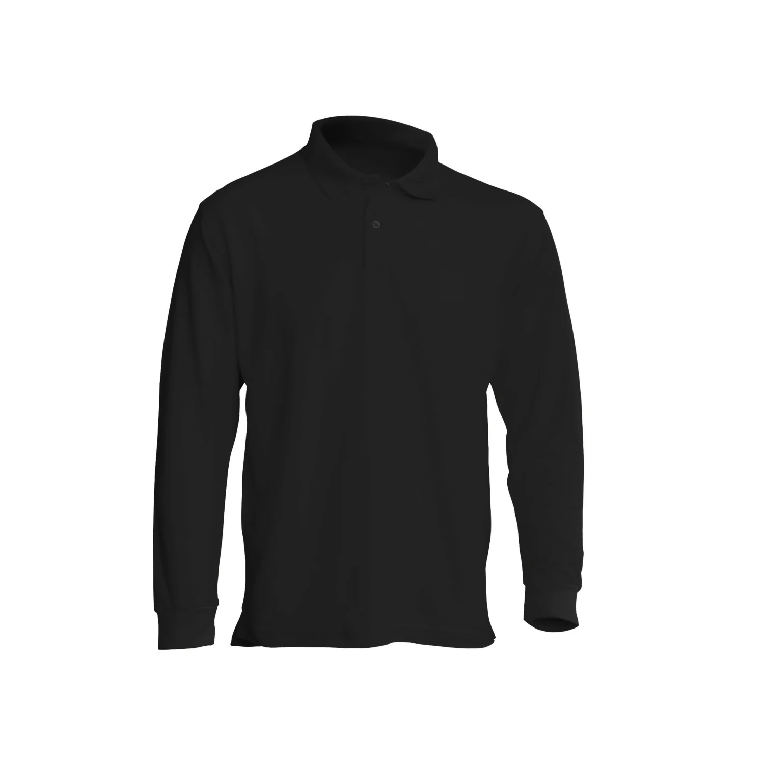 JHK Men's polo long-sleeve T-shirt, navy Black