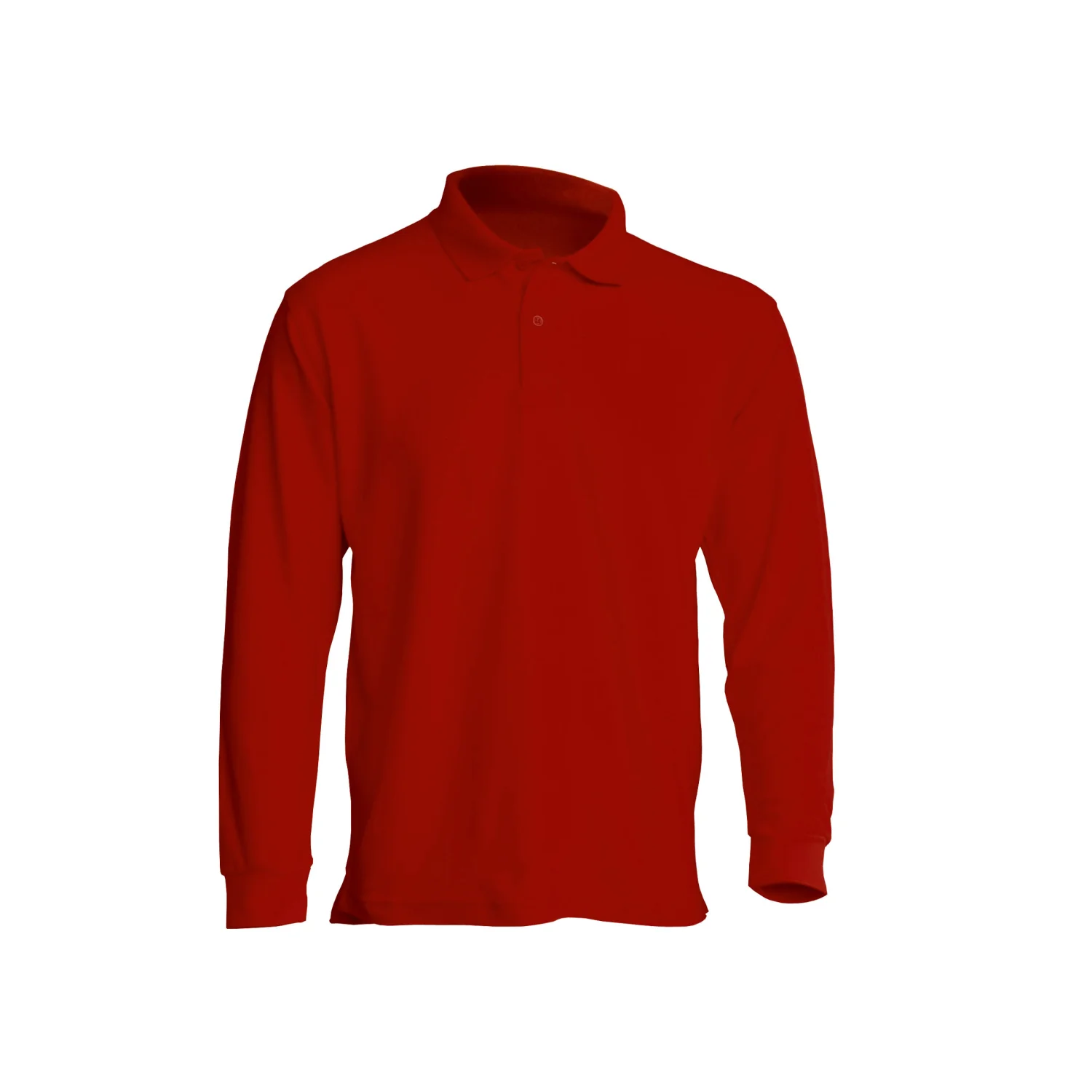 JHK Men's polo long-sleeve T-shirt, navy Red