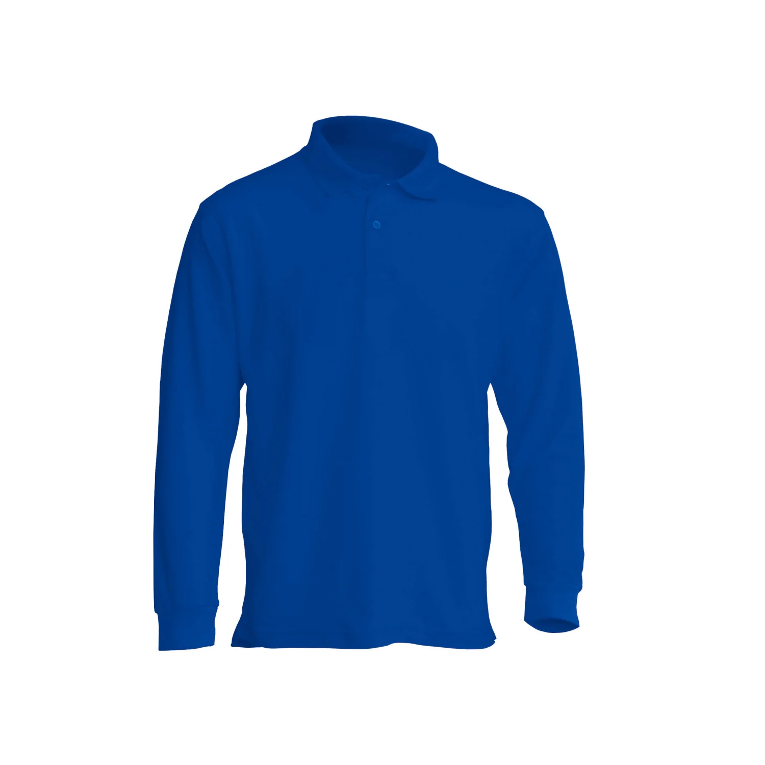 JHK Men's polo long-sleeve T-shirt, navy Royal blue