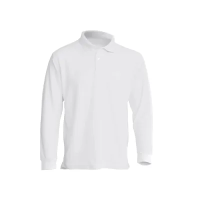 Men's polo long-sleeve T-shirt, sötétkék