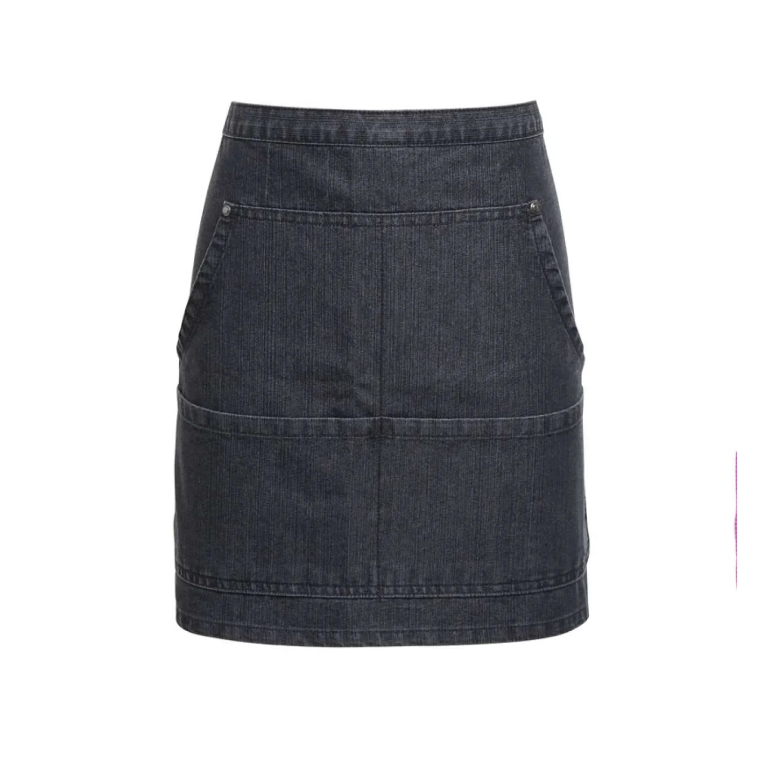 Premier Denim kötény farmer típusú varrással vendéglátás és egészségügy Black Denim