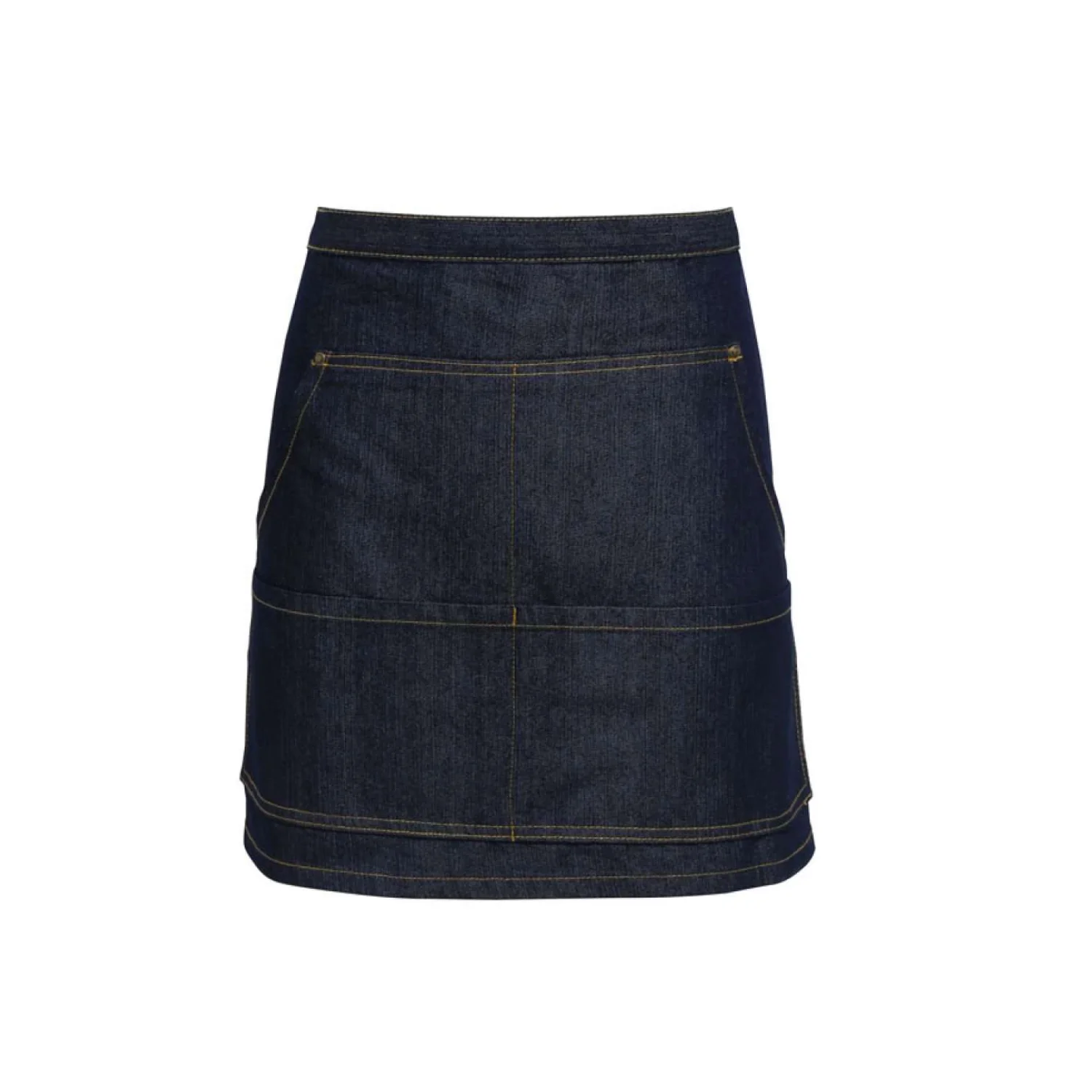Premier Denim kötény farmer típusú varrással vendéglátás és egészségügy Indigo Denim