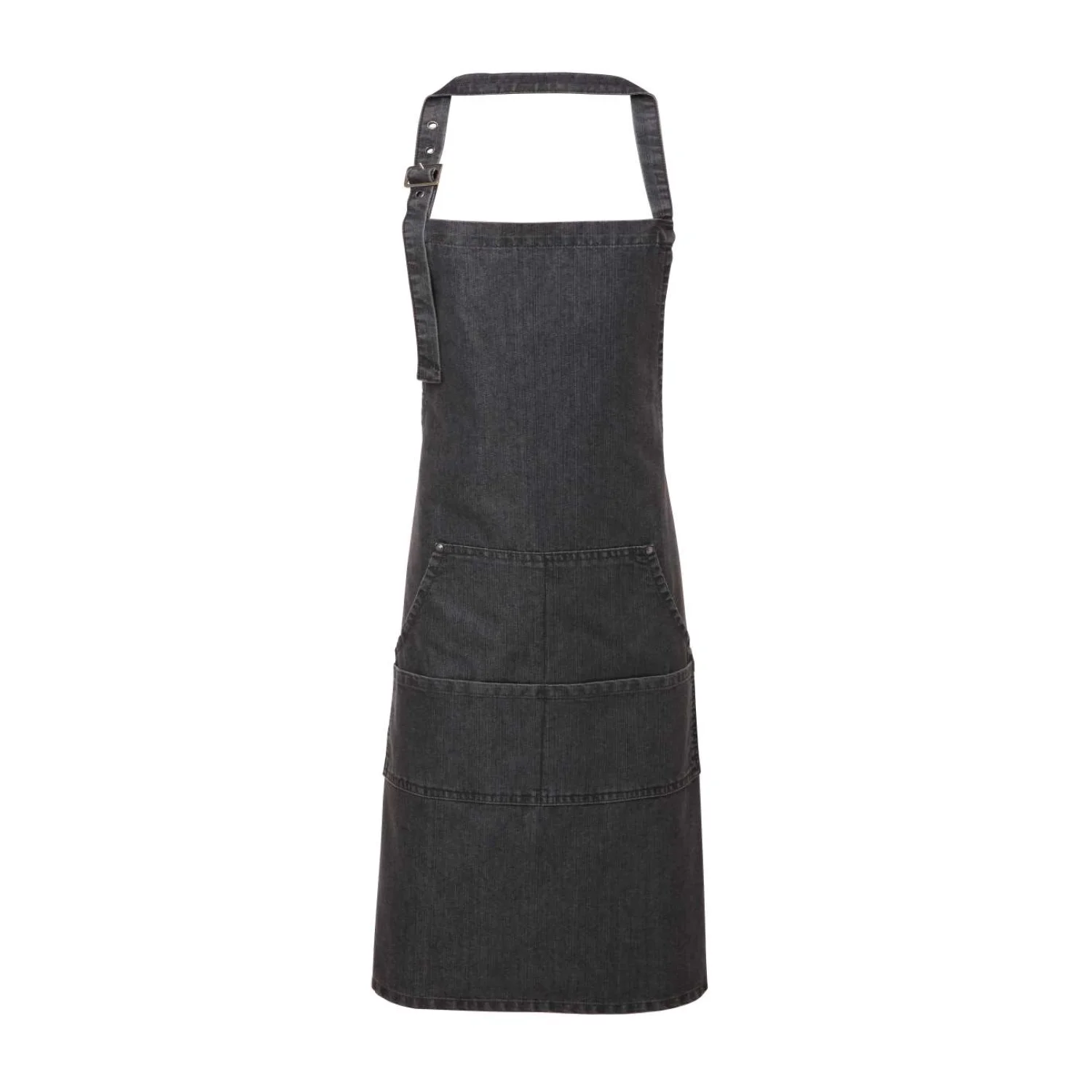 Premier Denim kötény farmer típusú varrással vendéglátás és egészségügy Black Denim