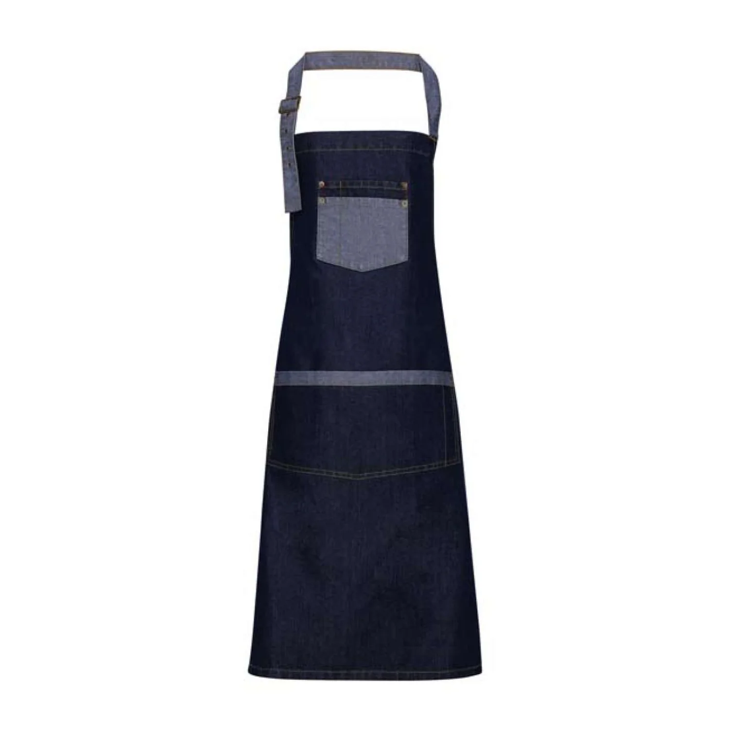 Premier 'domain' kontrasztos farmer kötény vendéglátás és egészségügy Indigo Denim