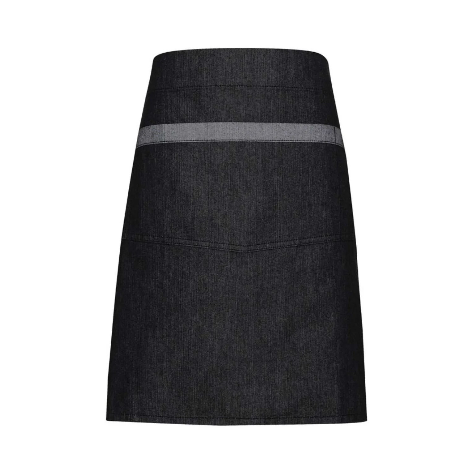 Premier 'domain' kontrasztos farmer kötény vendéglátás és egészségügy Black Denim