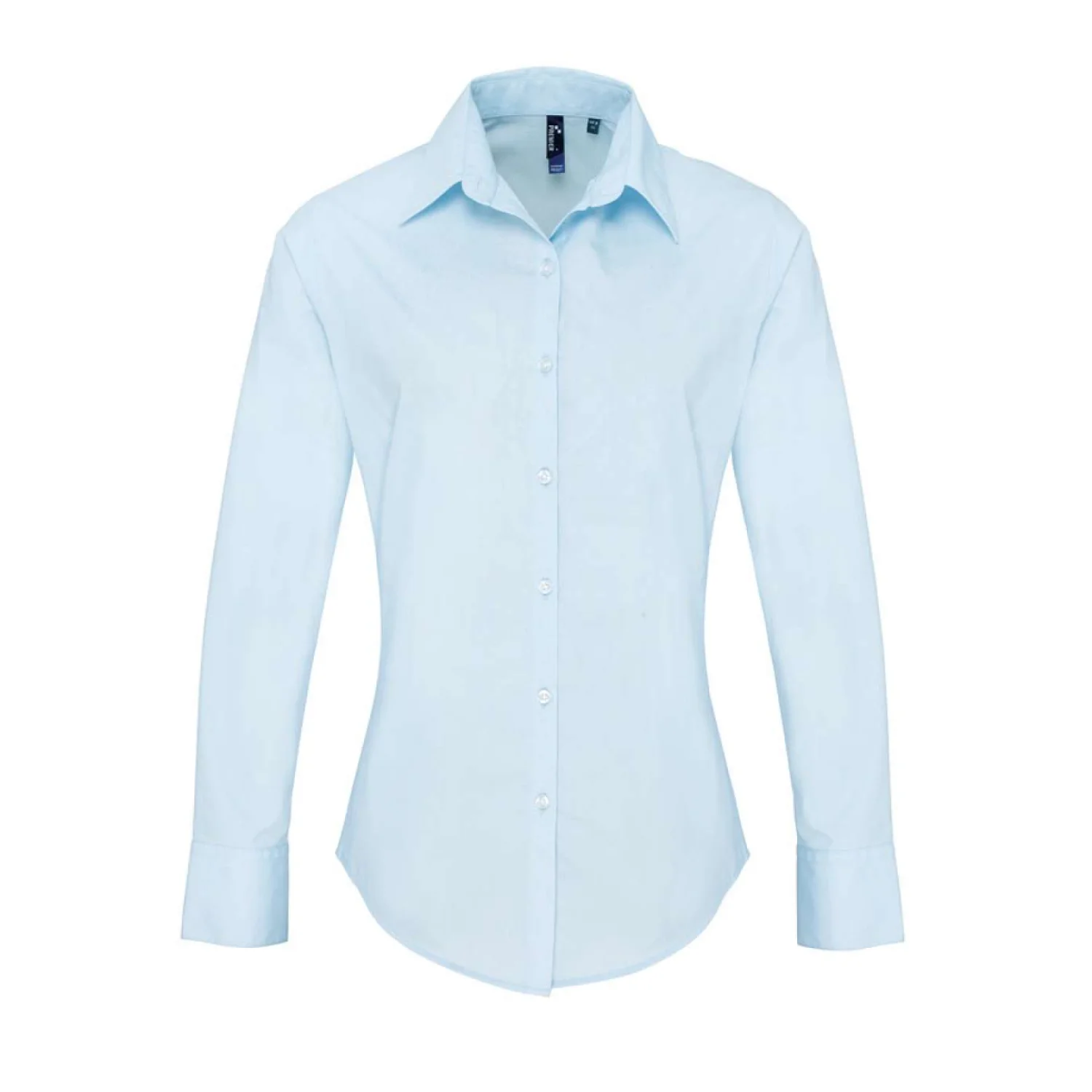 Premier Női hosszú ujjú supreme poplin ing Light Blue