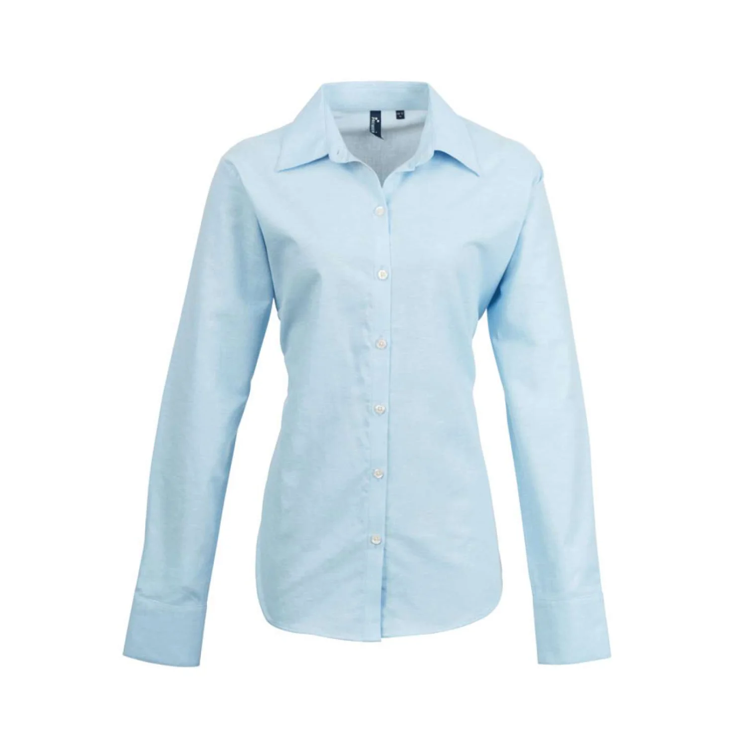 Premier Női hosszú ujjú 'signature' oxford blúz ing Light Blue