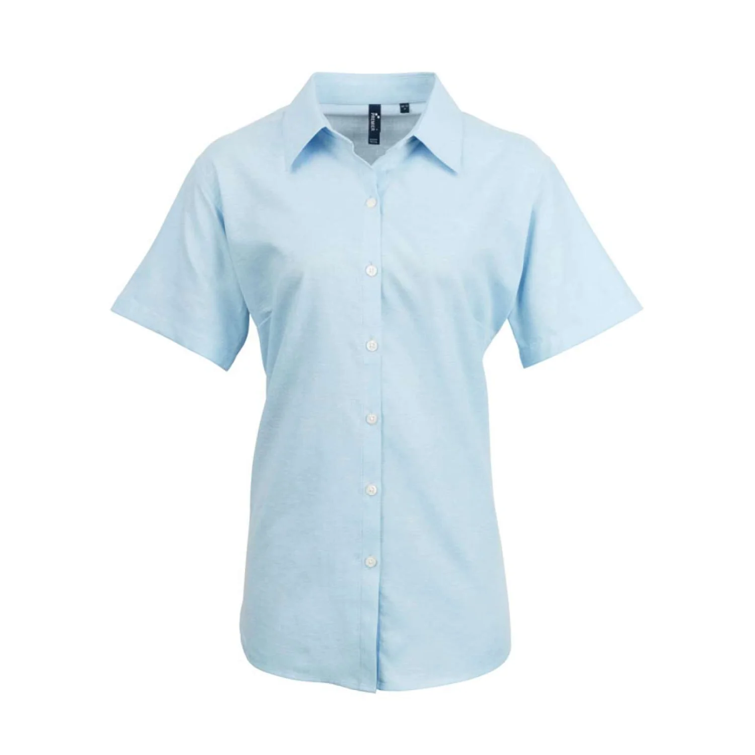 Premier Női hosszú ujjú 'signature' oxford blúz ing Light Blue