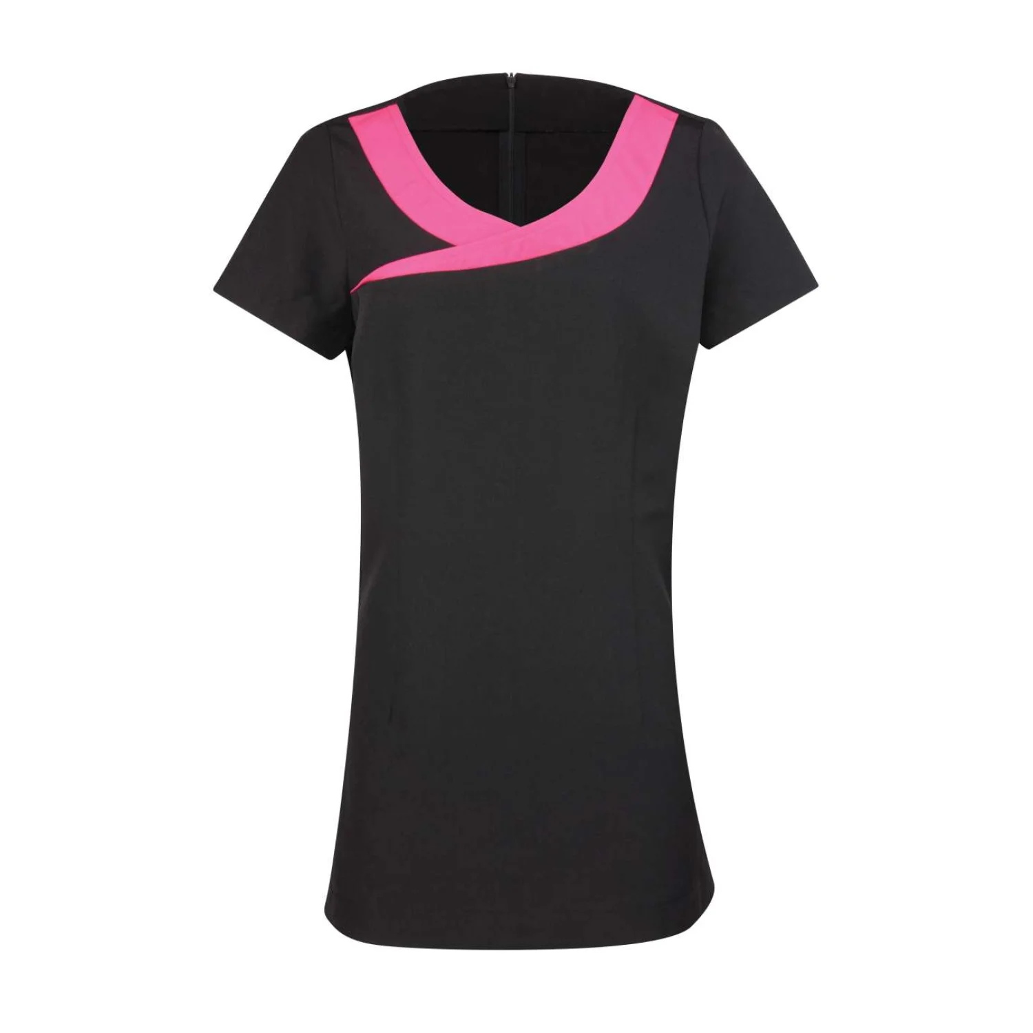 Premier ‘ivy' szépségápolási és spa tunika vendéglátás és egészségügy Black/Hot Pink