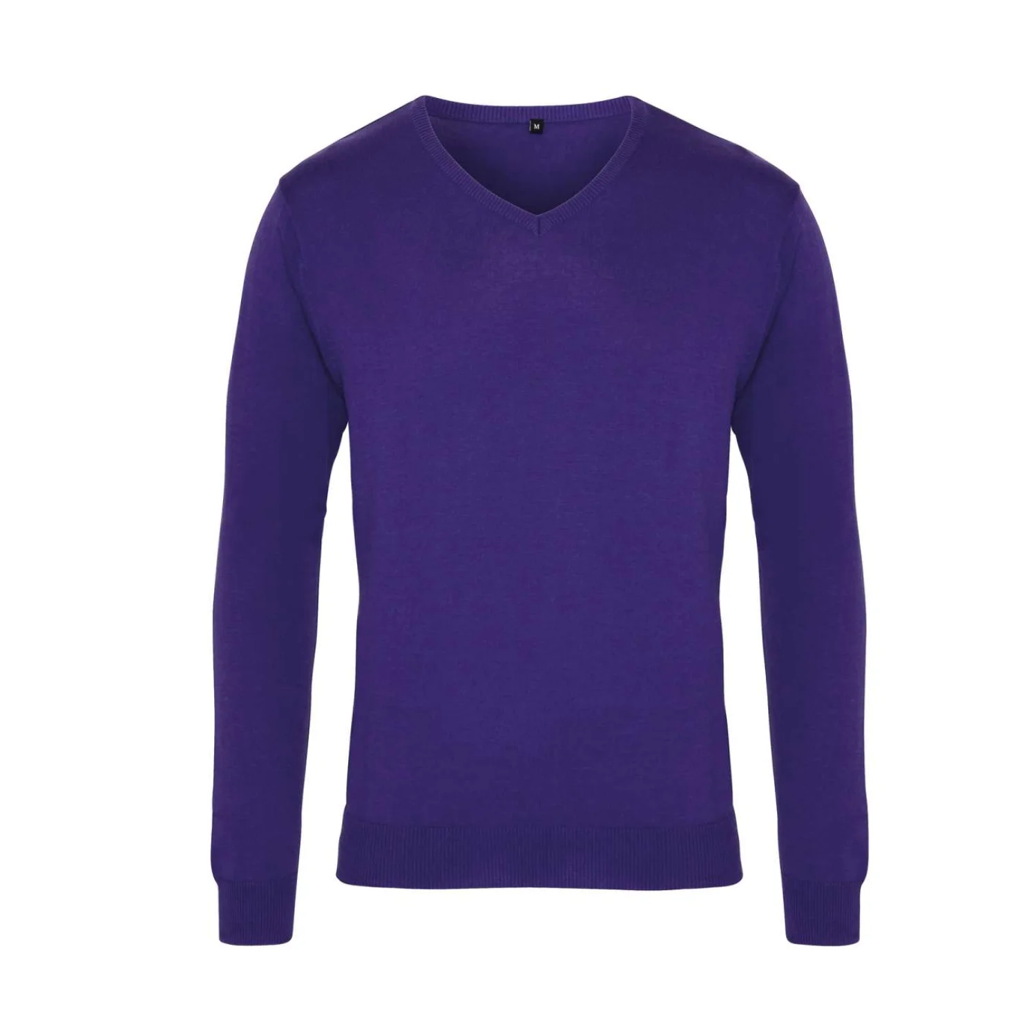 Premier Férfi v-nyakú kötött pulóver ing Purple