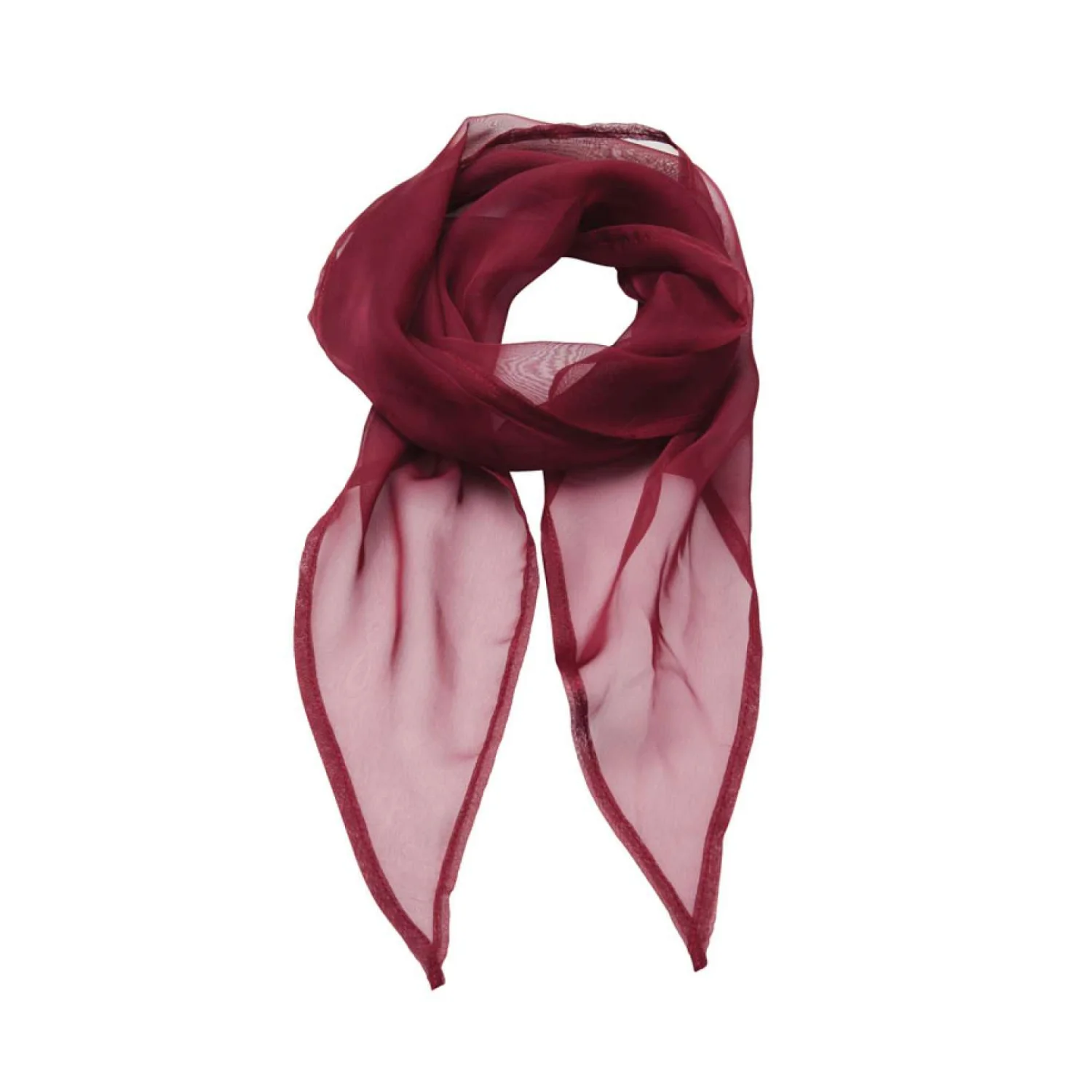 Premier 'colours collection' egyszínű sifon sál Burgundy