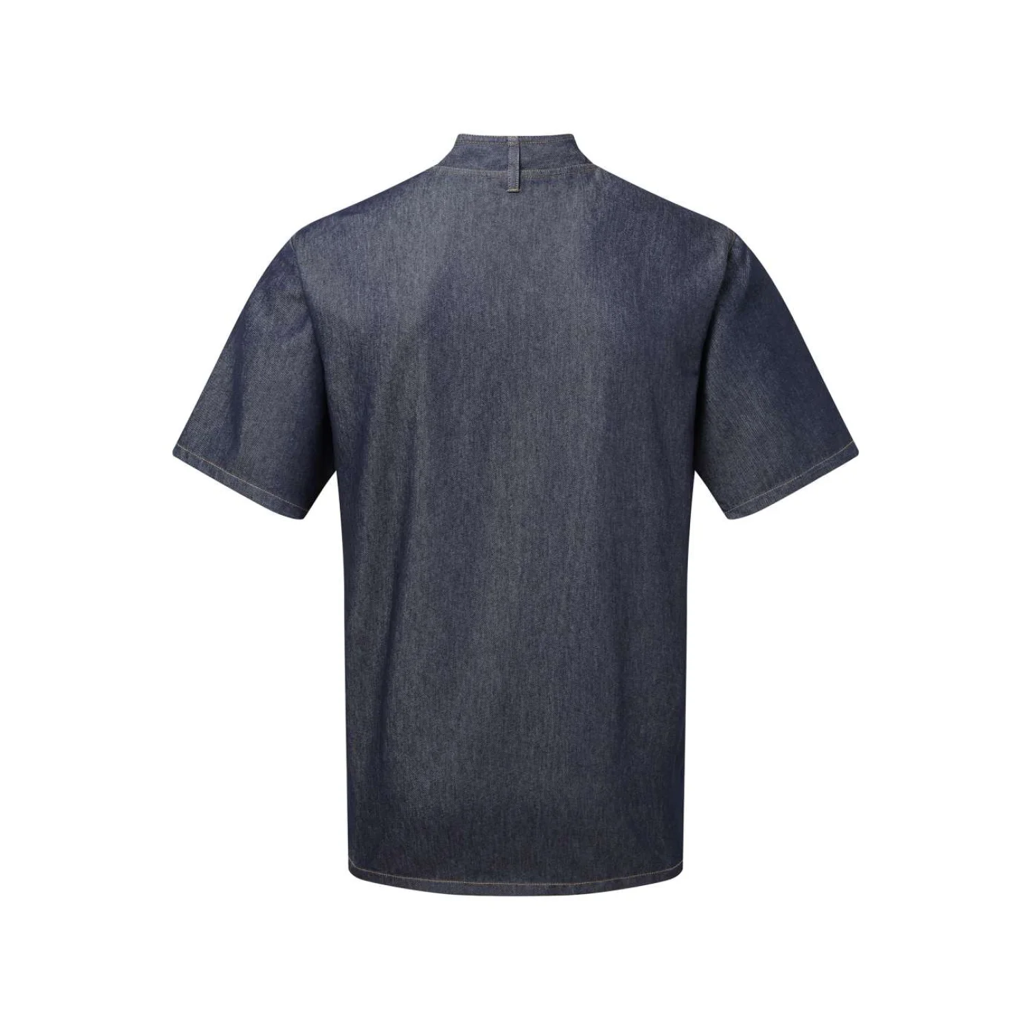 Premier Rövid ujjú cipzáras szakácskabát vendéglátás és egészségügy Indigo Denim