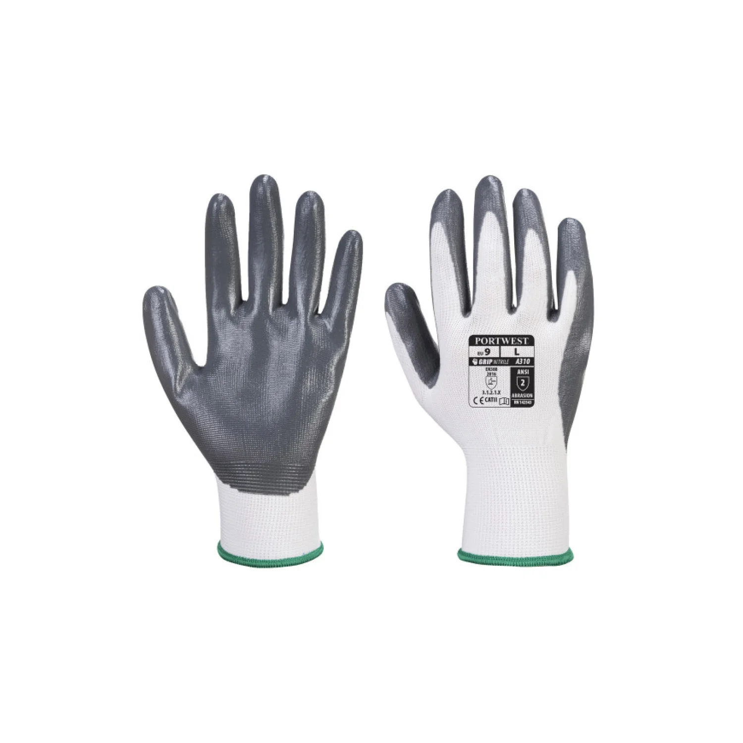 Portwest A310 - Flexo Grip nitril kesztyű szürke/fehér