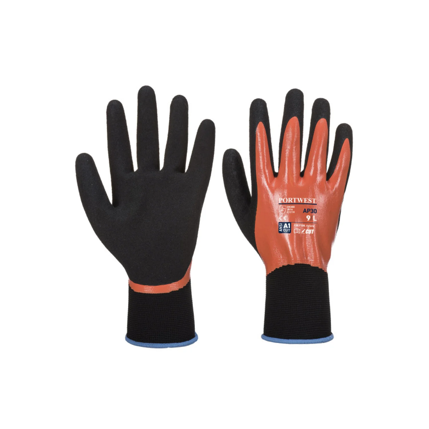 Portwest AP30 - Dermi Pro kesztyű narancs/fekete
