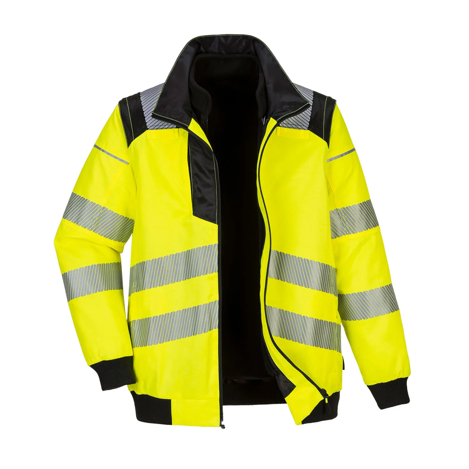 Portwest PW3 Hi-Vis 3-in-1 Pilota kabát Sárga/Fekete
