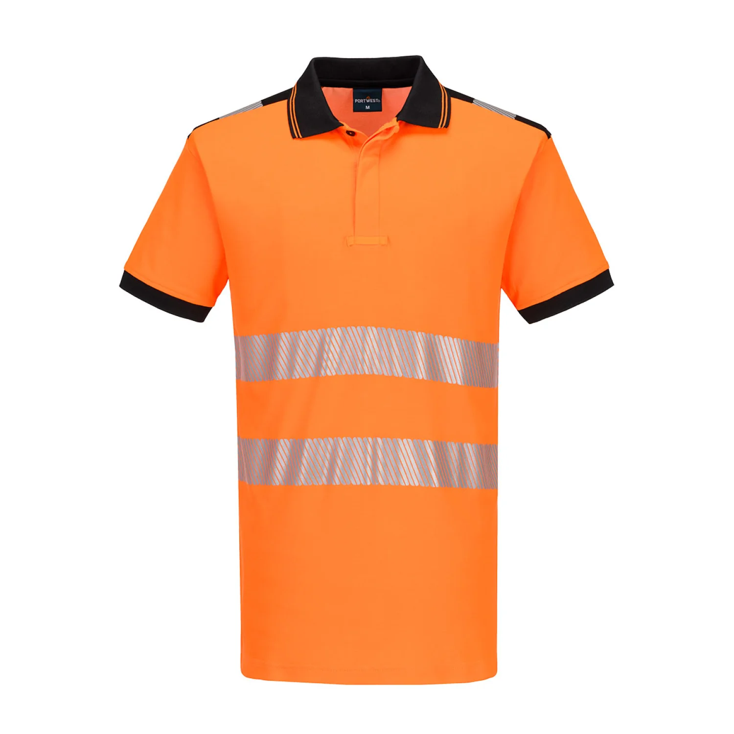 Portwest PW3 Hi-Vis galléros póló narancs/fekete