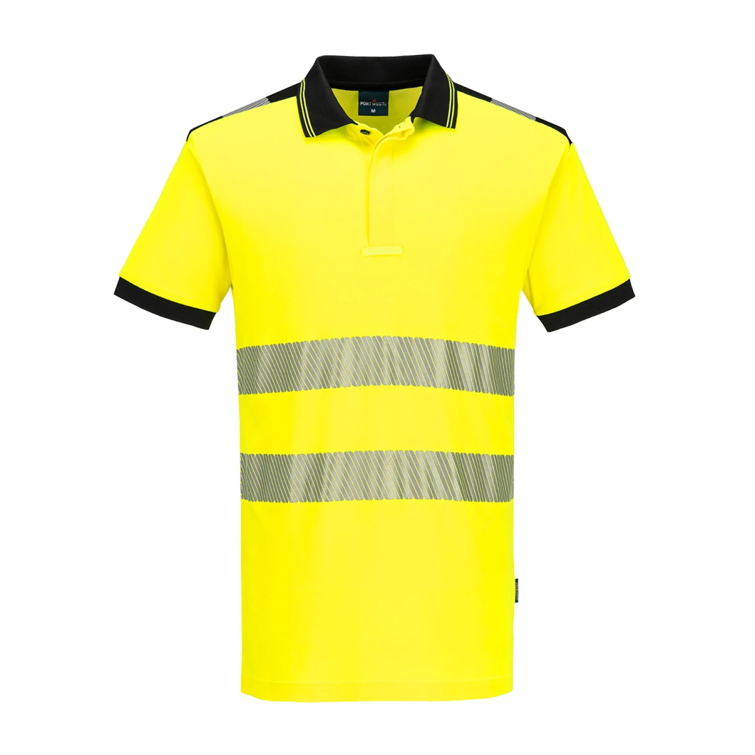 Portwest PW3 Hi-Vis galléros póló sárga/fekete