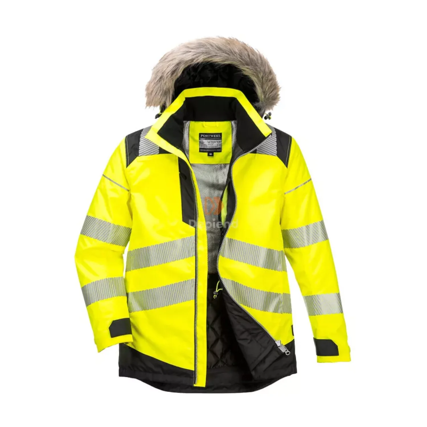 Portwest PW3 Hi-Vis Parka télikabát sárga / fekete