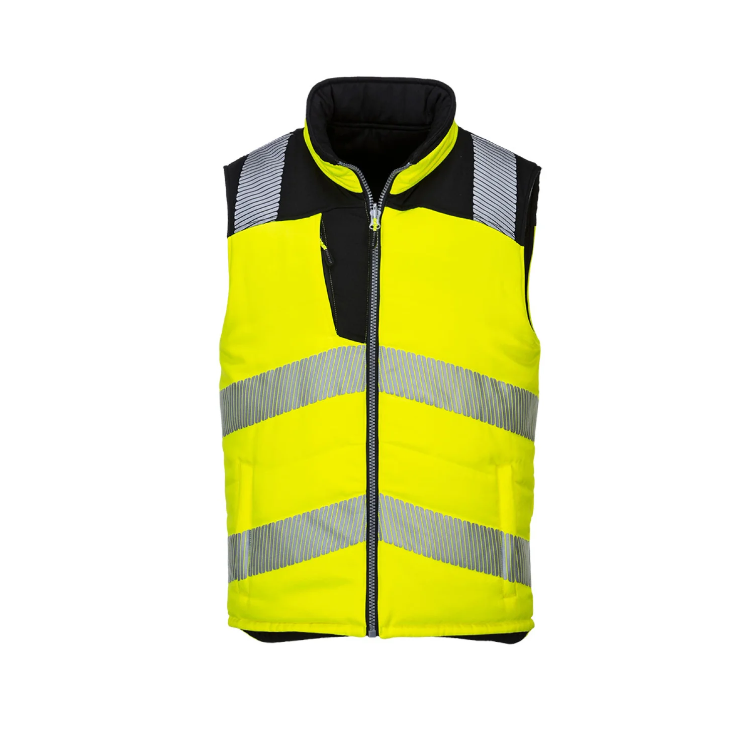 Portwest PW3 Hi-Vis kifordítható mellény Sárga/Fekete