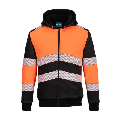 Portwest PW3 Class 1 zippzáros téli kapucnis pulóver