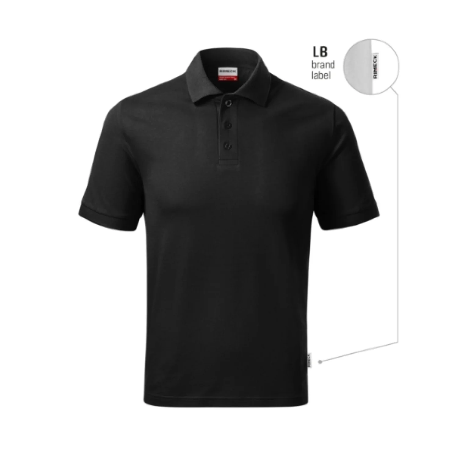 RIMECK Resist Heavy Polo fekete 01 (brand label) LB