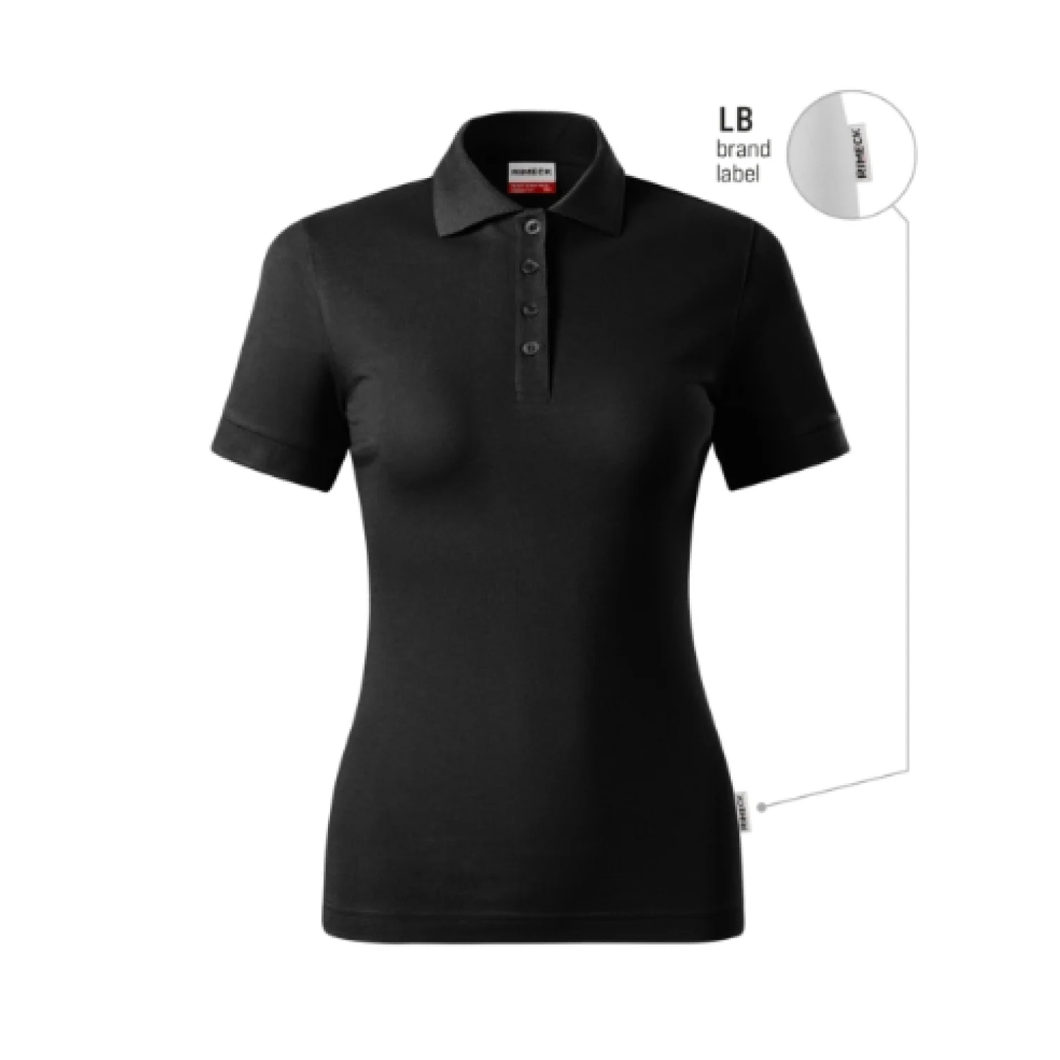 RIMECK Resist Heavy Polo fekete 01 (brand label) LB