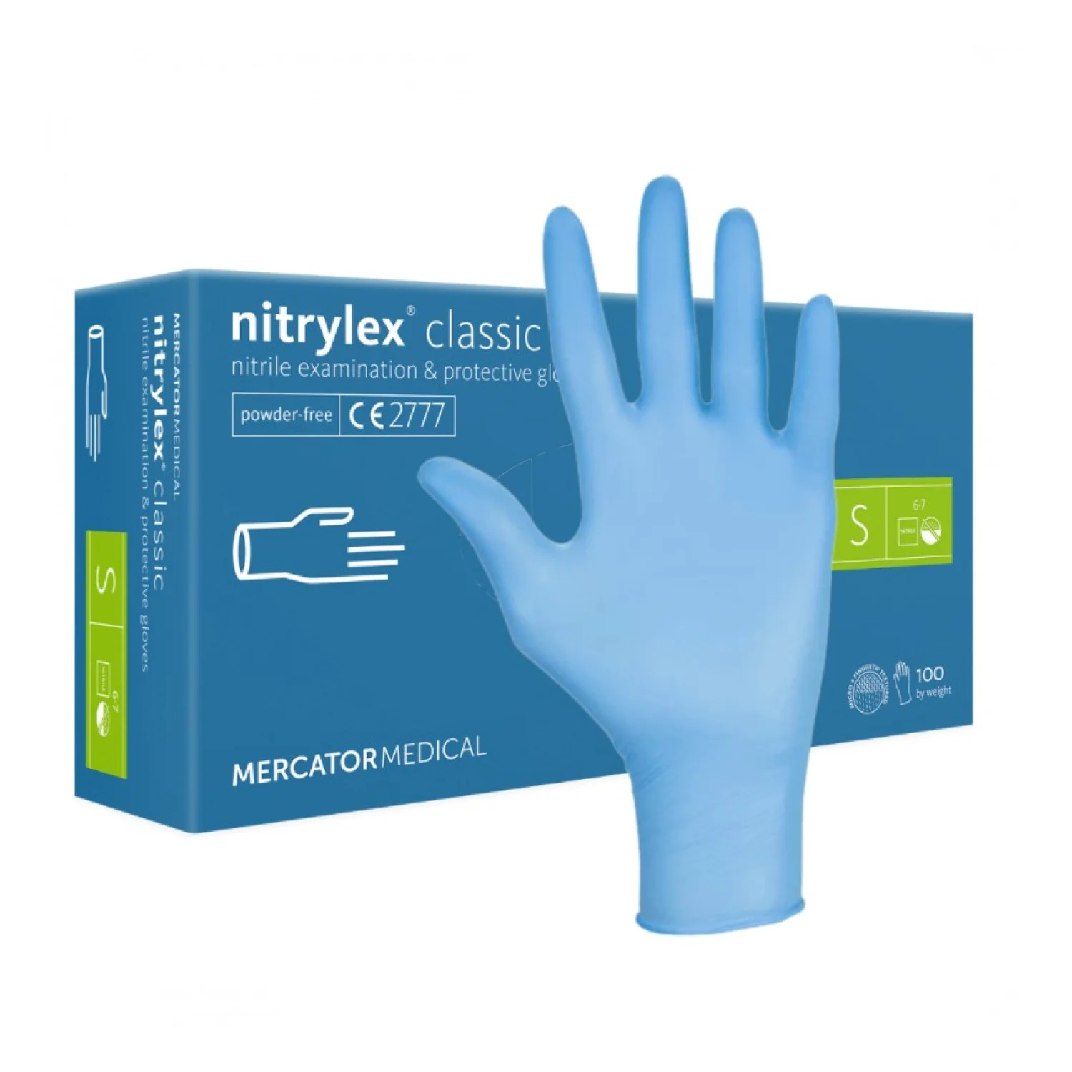 Nitrylex classic blue -nitril púdermentes, vizsgálókesztyű