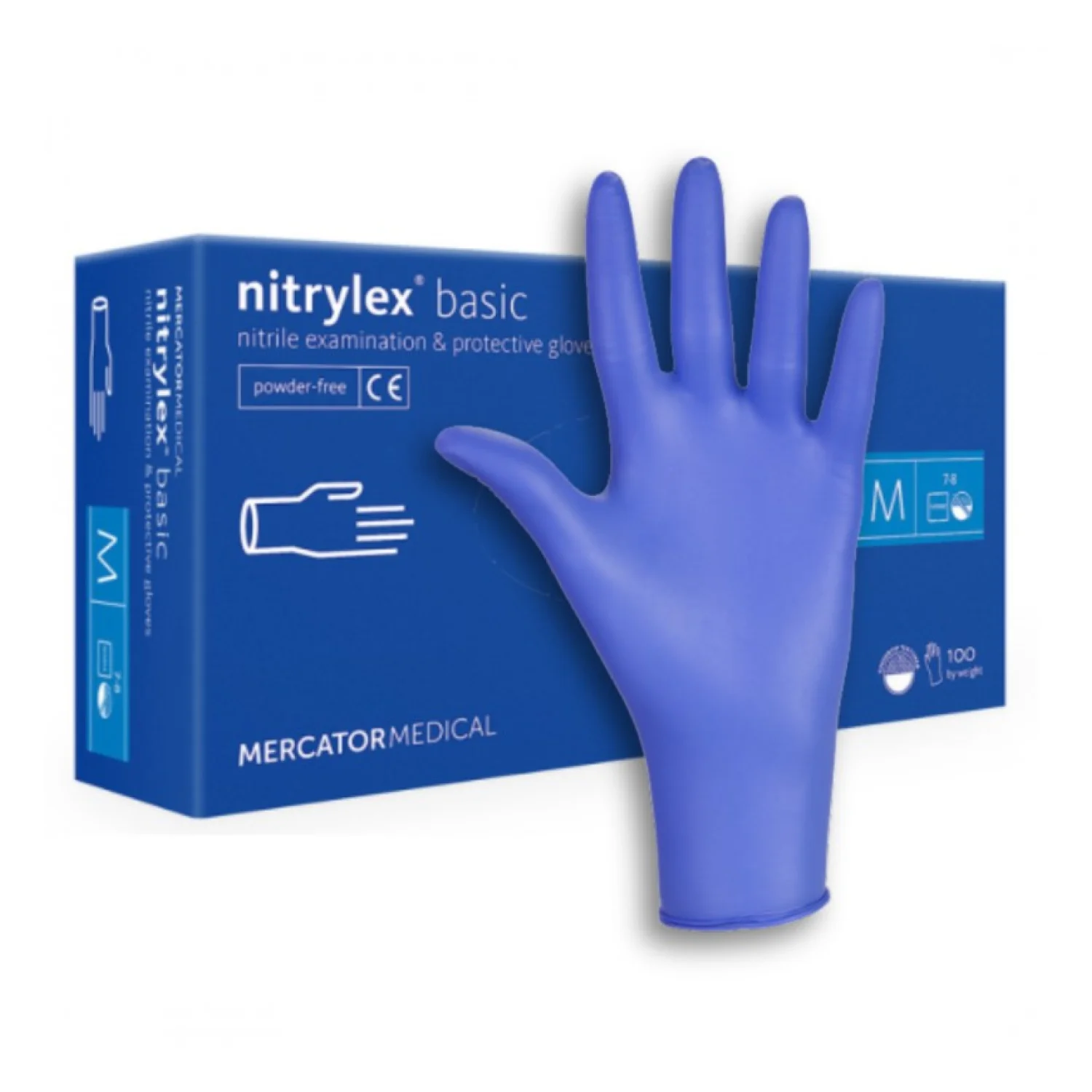 NITRYLEX BASIC A100 BLUE - nitril púdermentes vizsgálókesztyű
