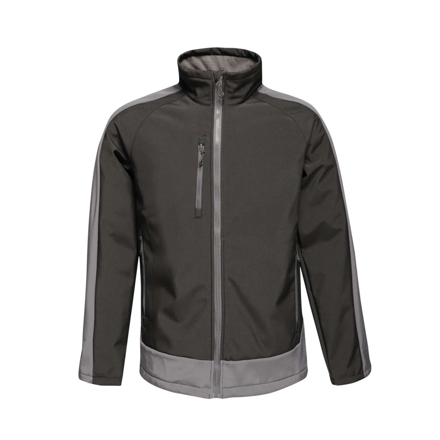 Regatta Kontrasztos nyomtatható 3 rétegű softshell kabátok és dzseki Black/Seal Grey