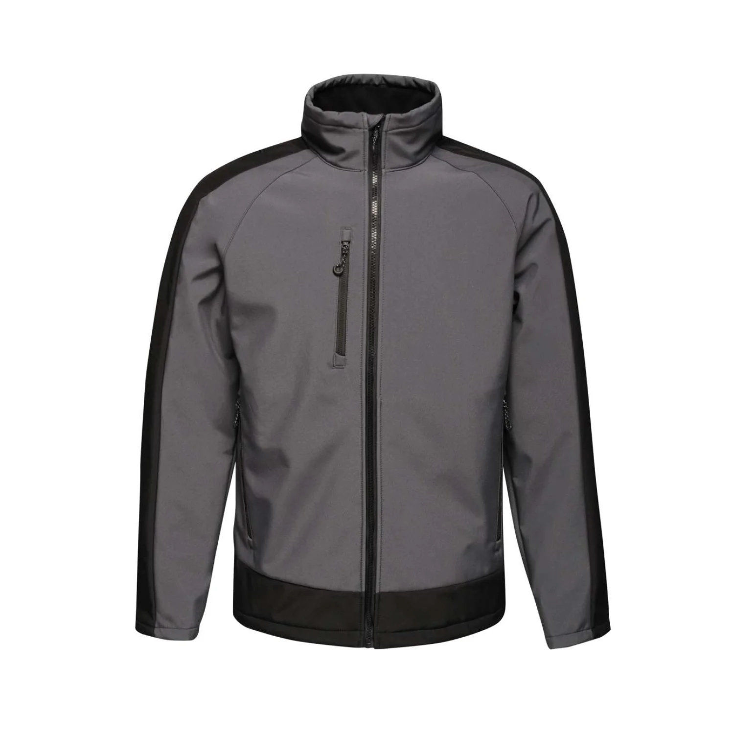 Regatta Kontrasztos nyomtatható 3 rétegű softshell kabátok és dzseki Seal Grey/Black