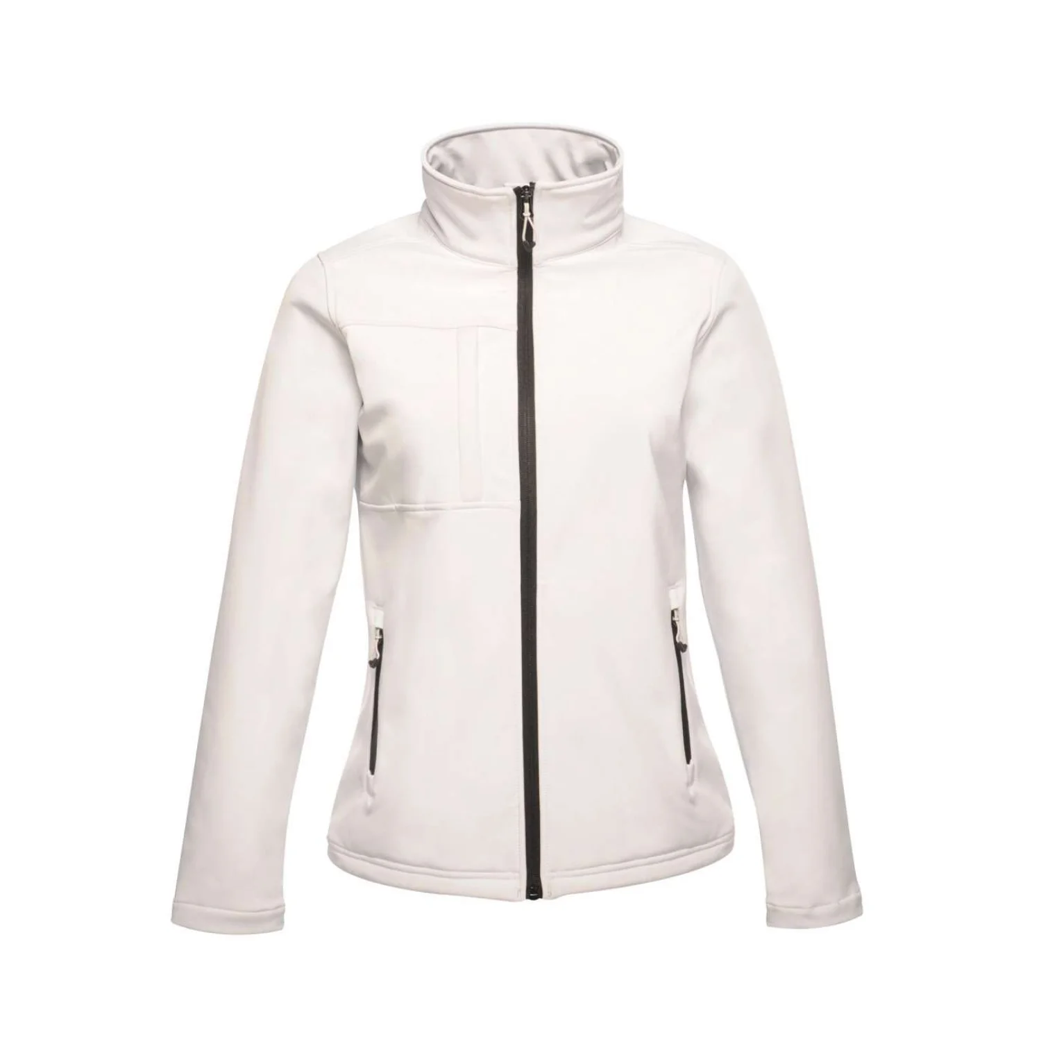 Regatta Octagon ii nyomtatható háromrétegű membránnal ellátott női softshell kabátok és dzseki White/Light Steel