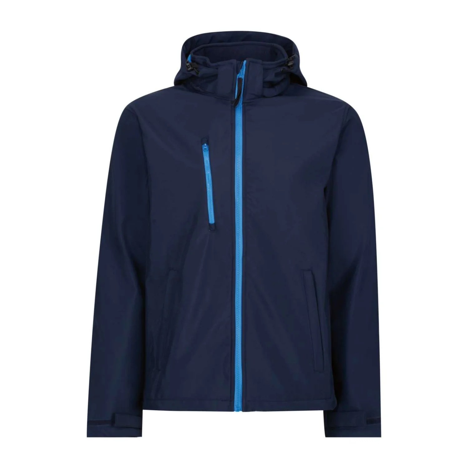 Regatta Venturer háromrétegű kapucnis nyomtatható softshell dzseki Navy/French Blue