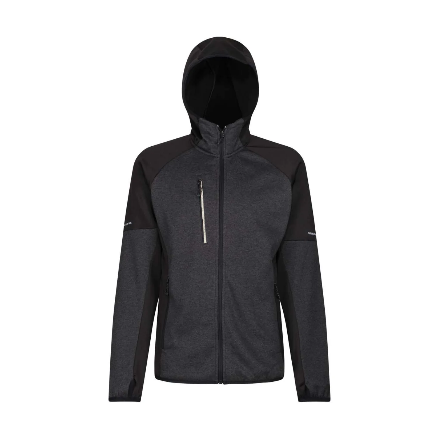 Regatta X-pro coldspring ii hybrid performance stretch hooded polár kabát pulóverek és kardigán Grey Marl/Black