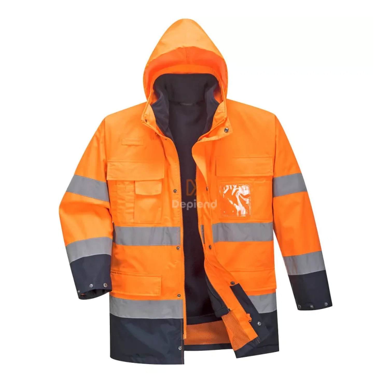 Portwest Hi-Vis Lite 3 az 1-ben kabát narancs / tengerészkék