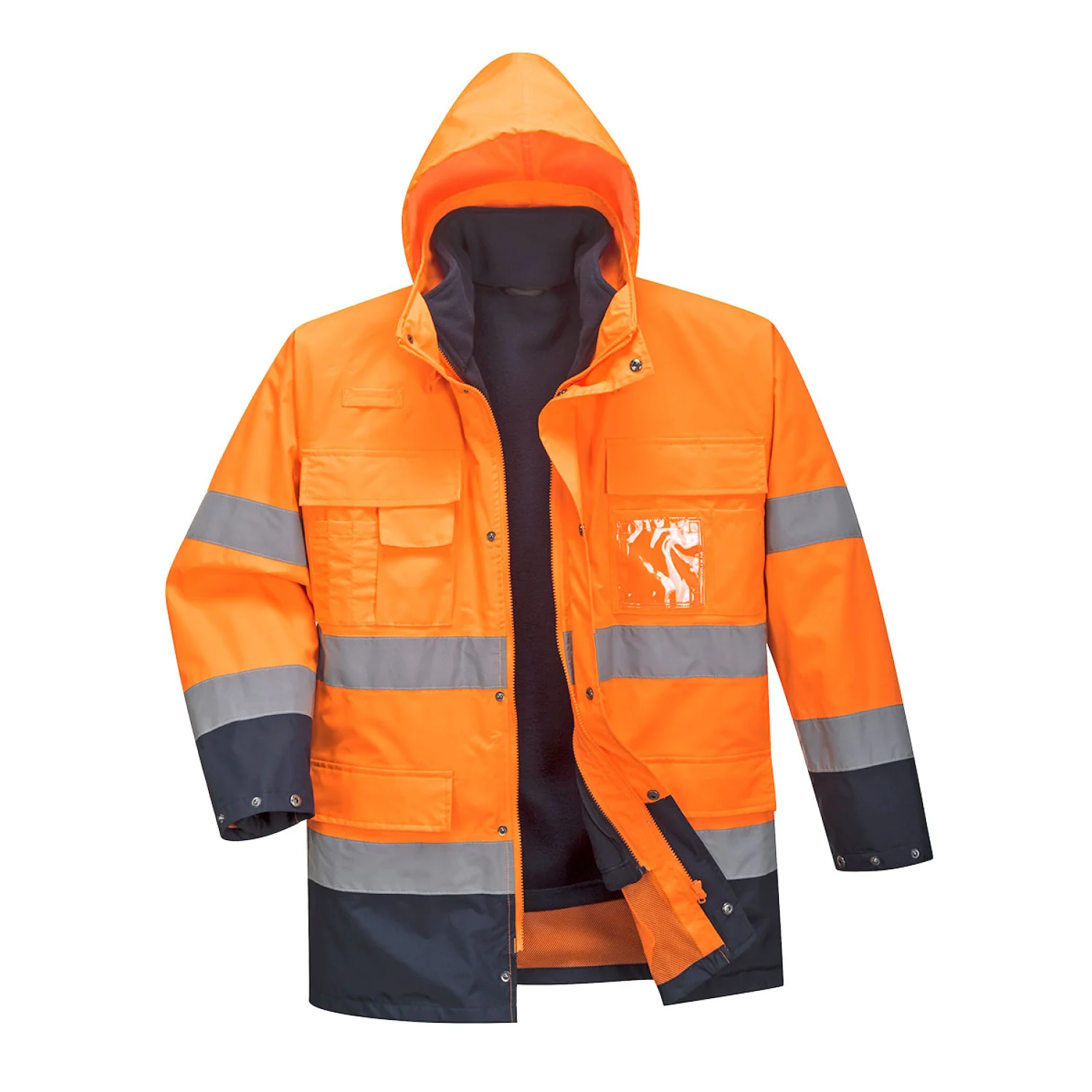 Portwest Hi-Vis Lite 3 az 1-ben kabát Narancs/Navy