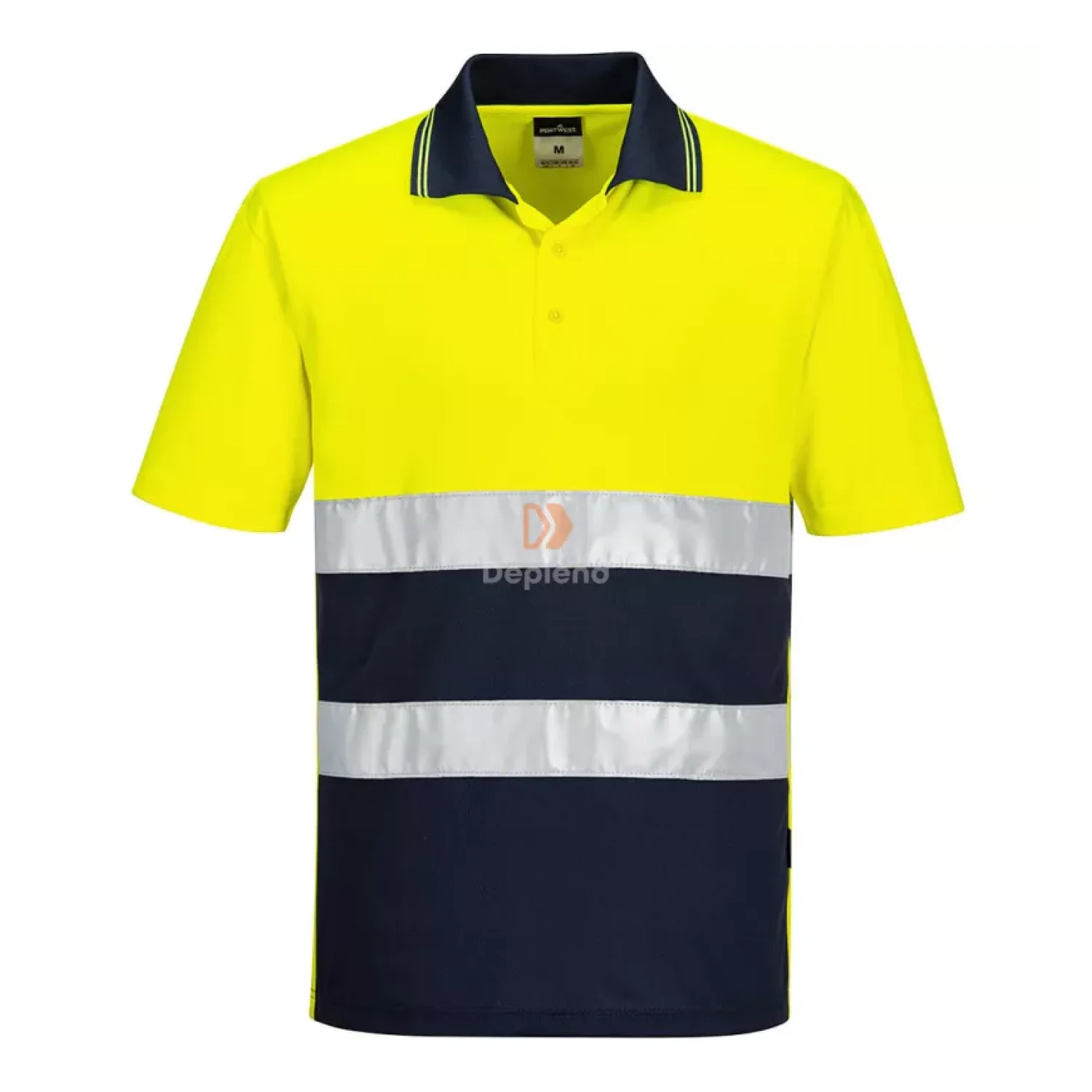 Portwest Hi-Vis Kéttónusú könnyű póló S/S sárga/sötétkék