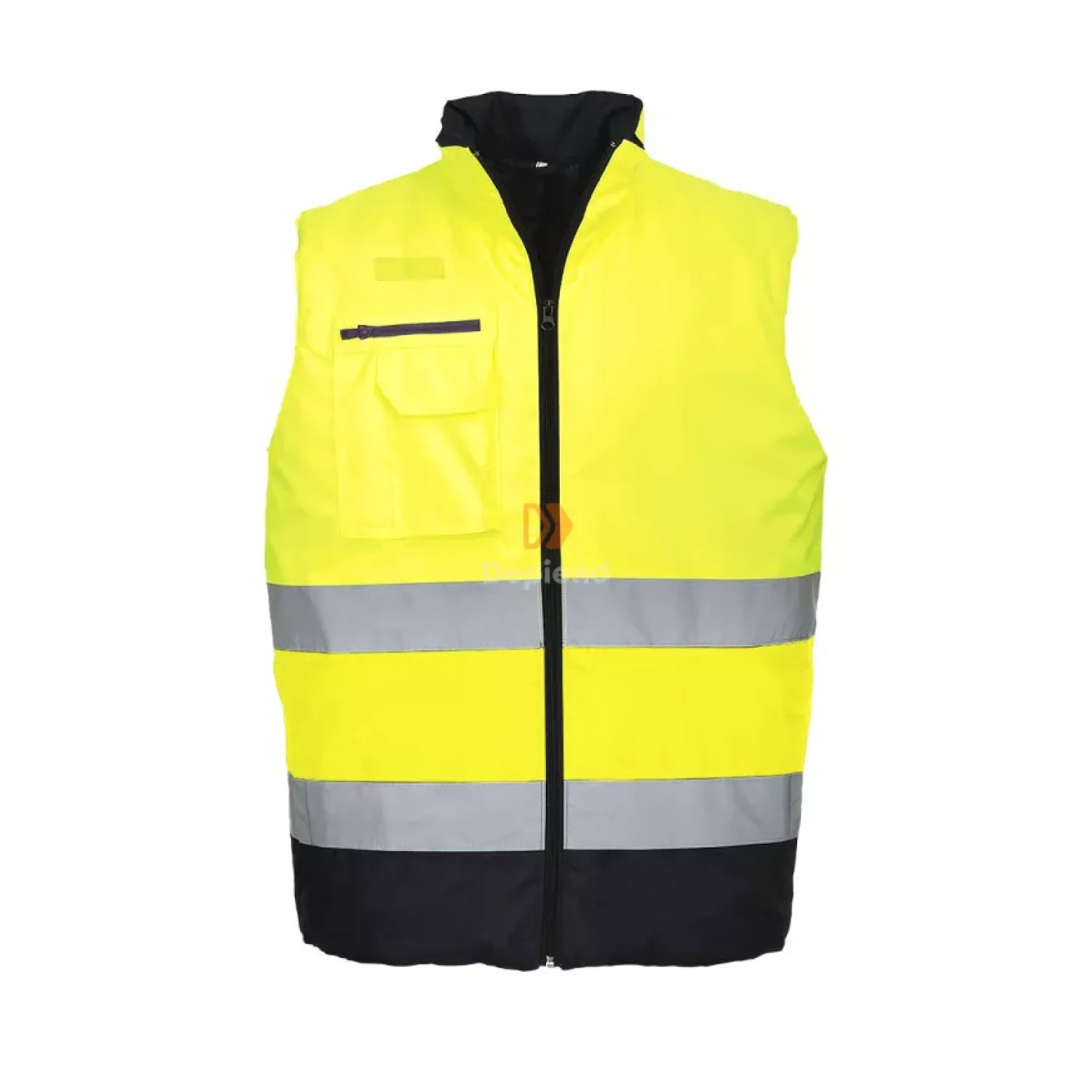 Portwest Hi-Vis kéttónusú mellény sárga / tengerészkék