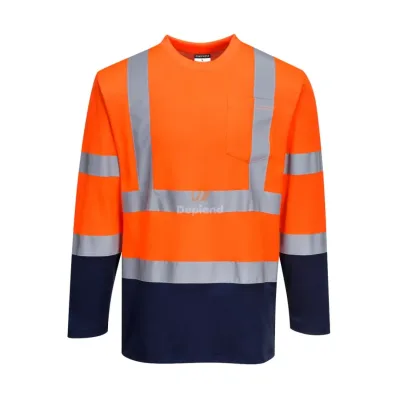 Portwest Kéttónusú, hosszú ujjú Cotton Comfort póló